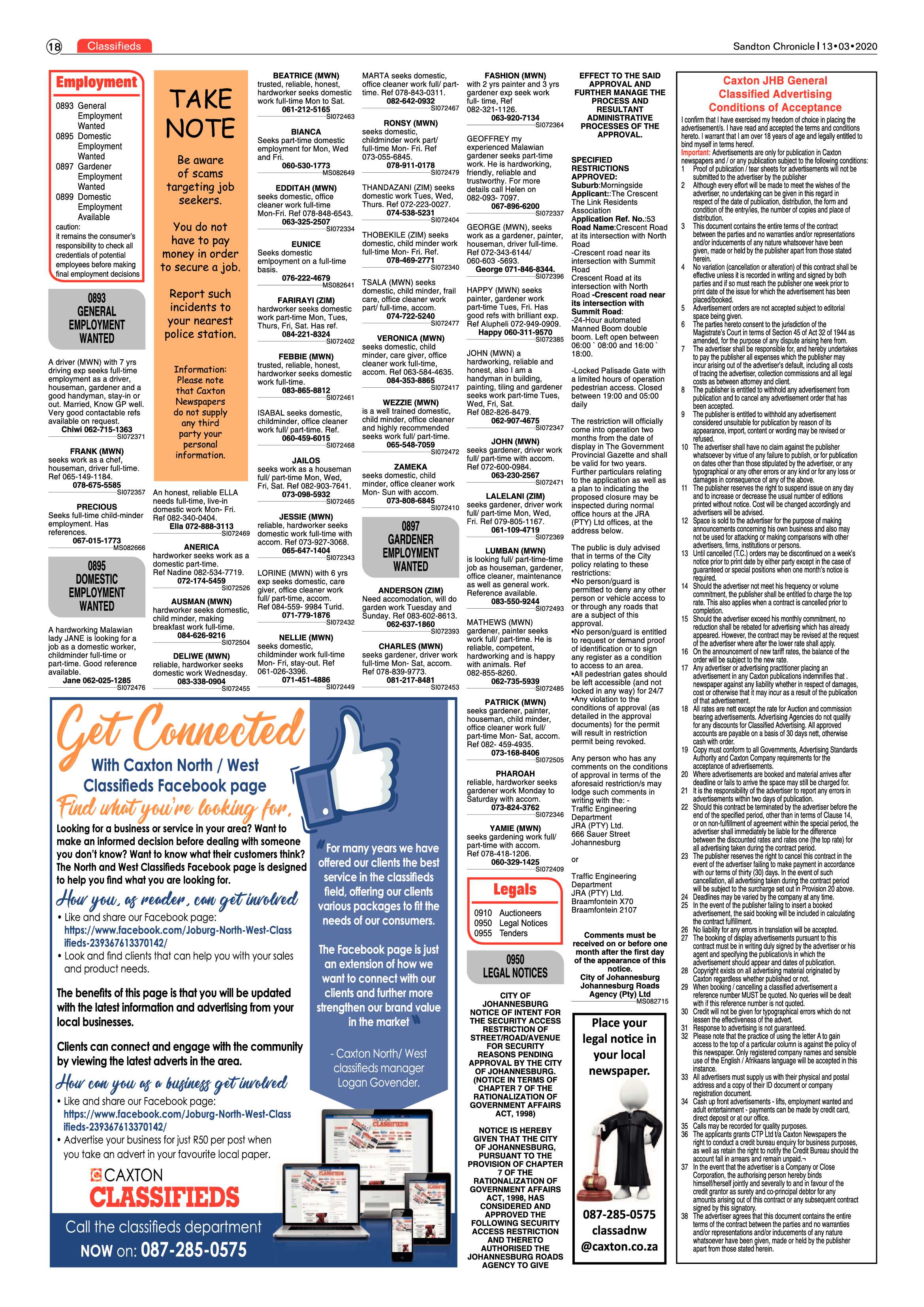 Sandton Chronicle 13 March 2020 page 18