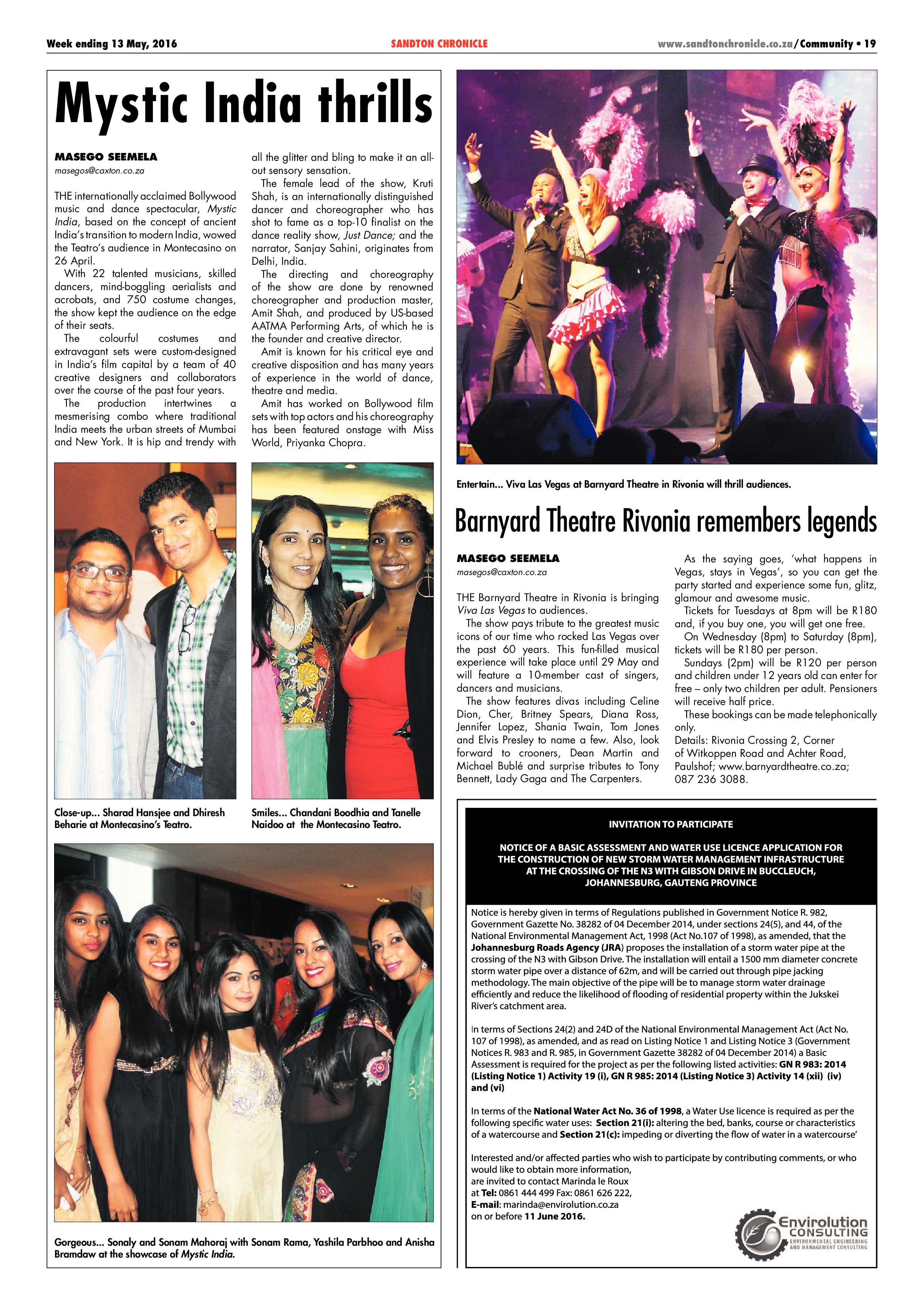 Sandton Chronicle 13 May 2016 page 19
