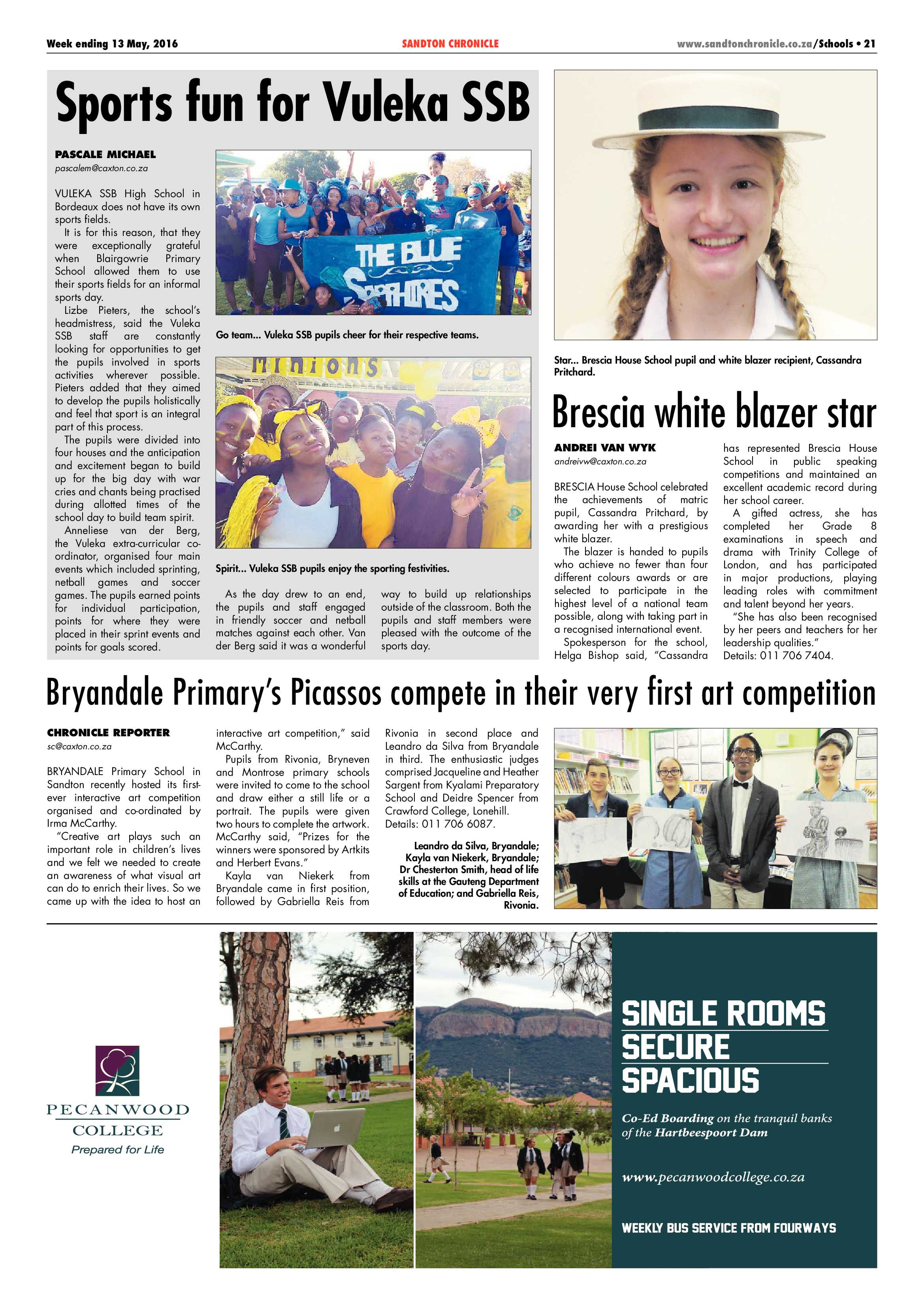 Sandton Chronicle 13 May 2016 page 21