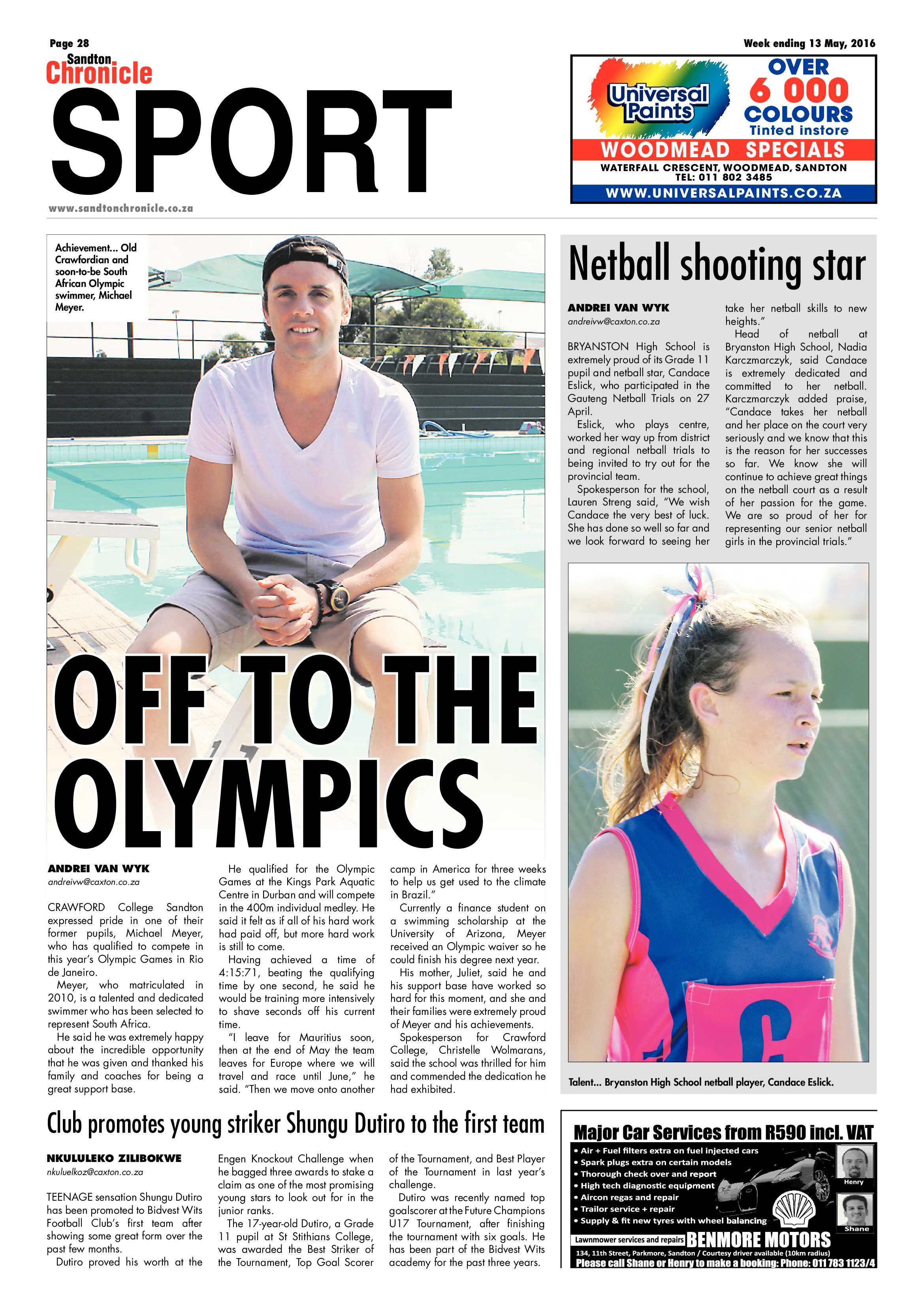 Sandton Chronicle 13 May 2016 page 28