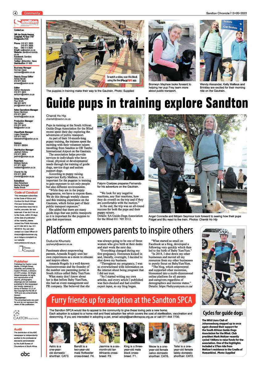 Sandton Chronicle 13 May 2022 page 4