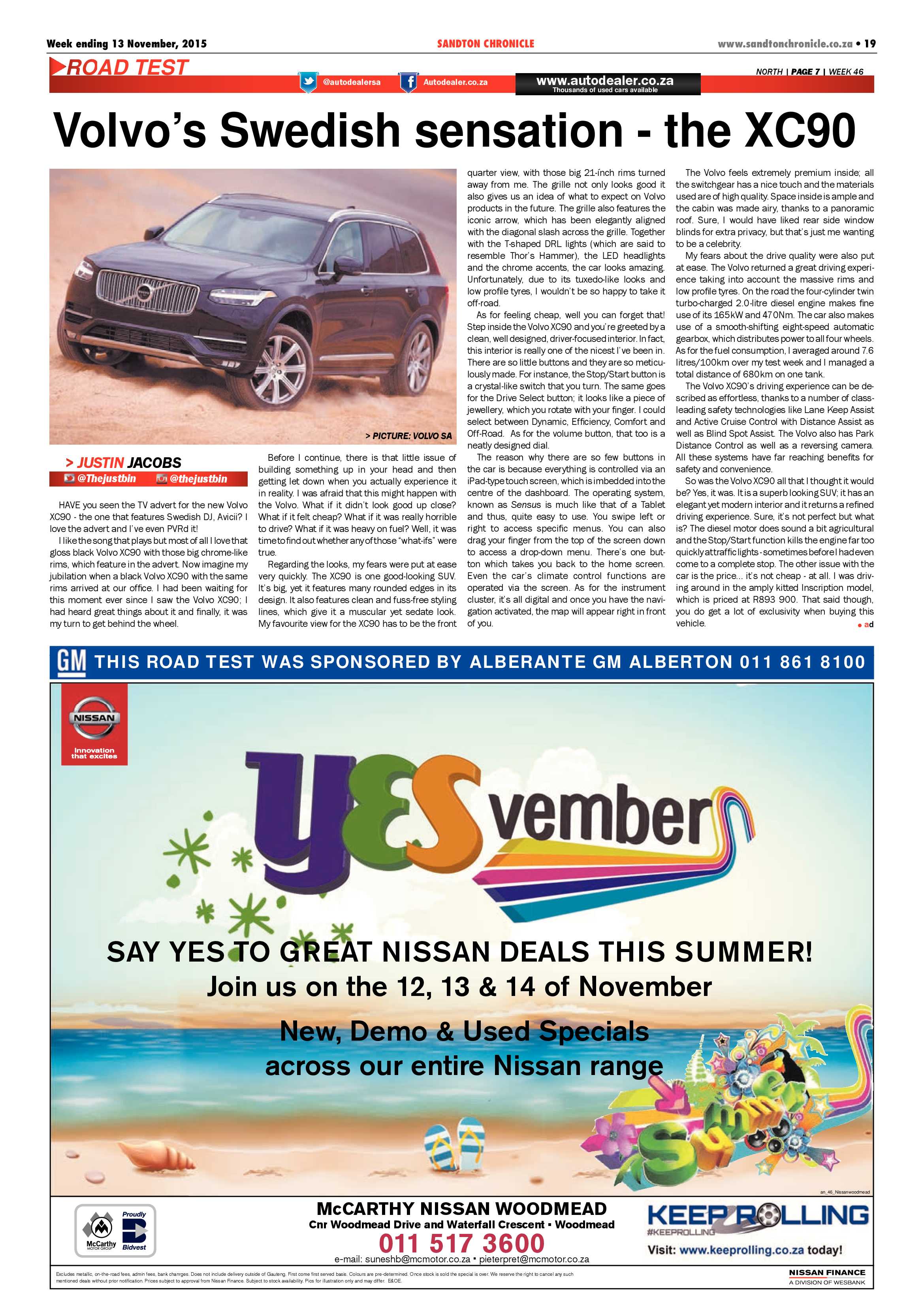 Sandton Chronicle 13 November 2015 page 19