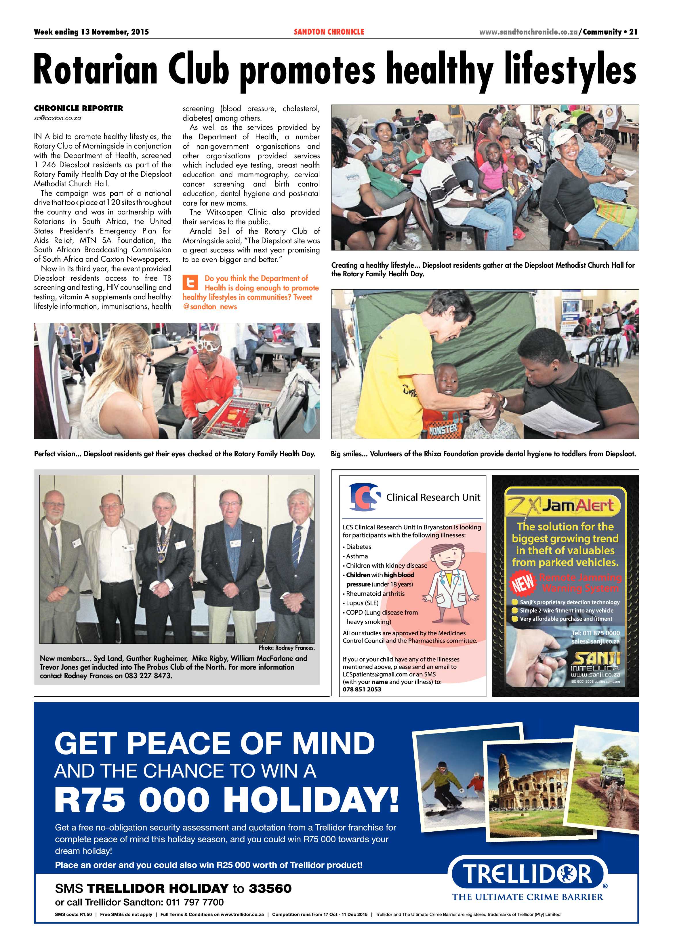 Sandton Chronicle 13 November 2015 page 21