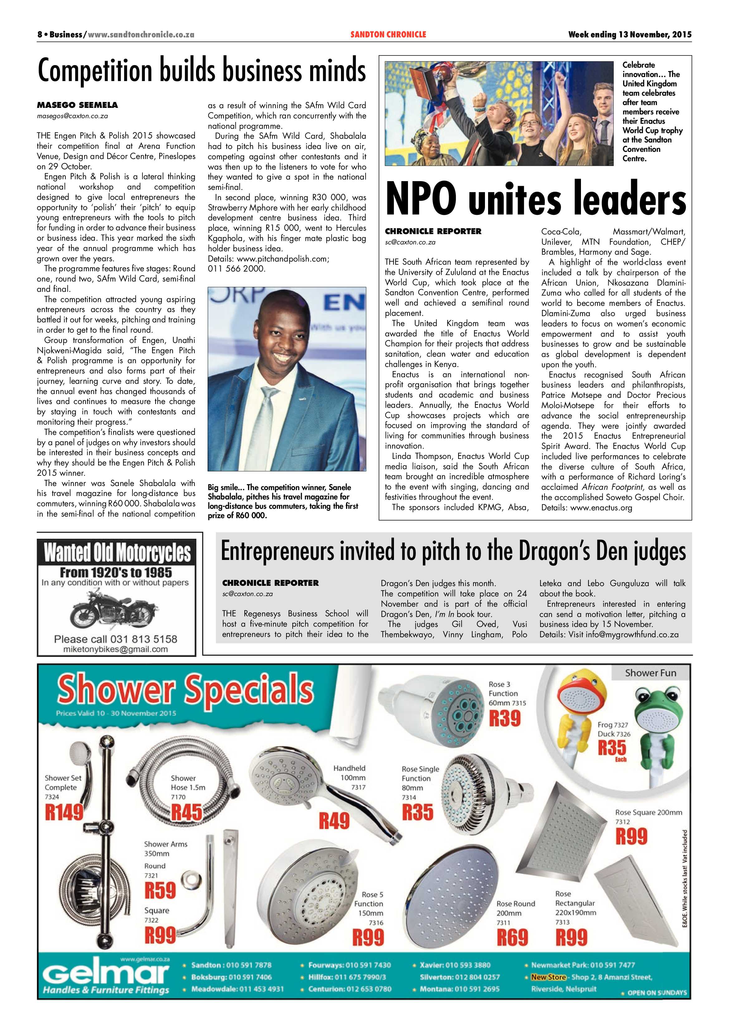 Sandton Chronicle 13 November 2015 page 8