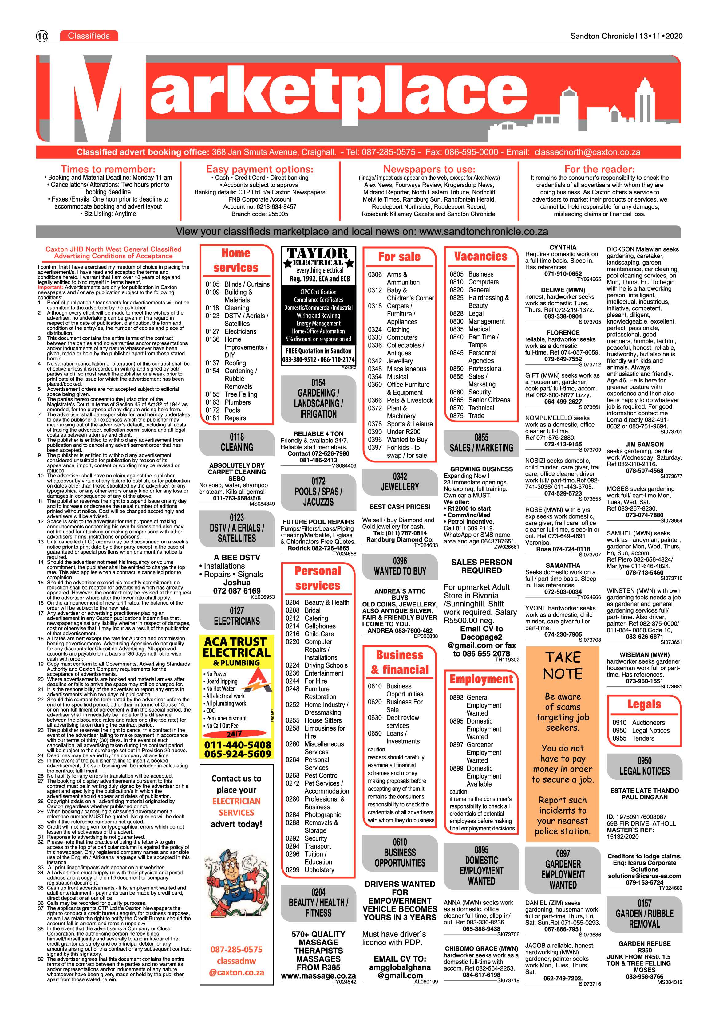 Sandton Chronicle 13 November 2020 page 10