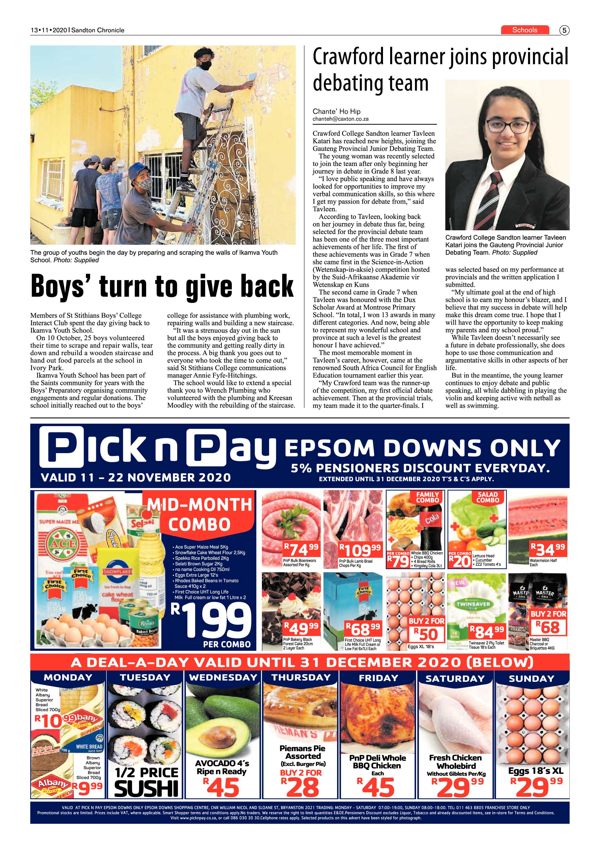 Sandton Chronicle 13 November 2020 page 5