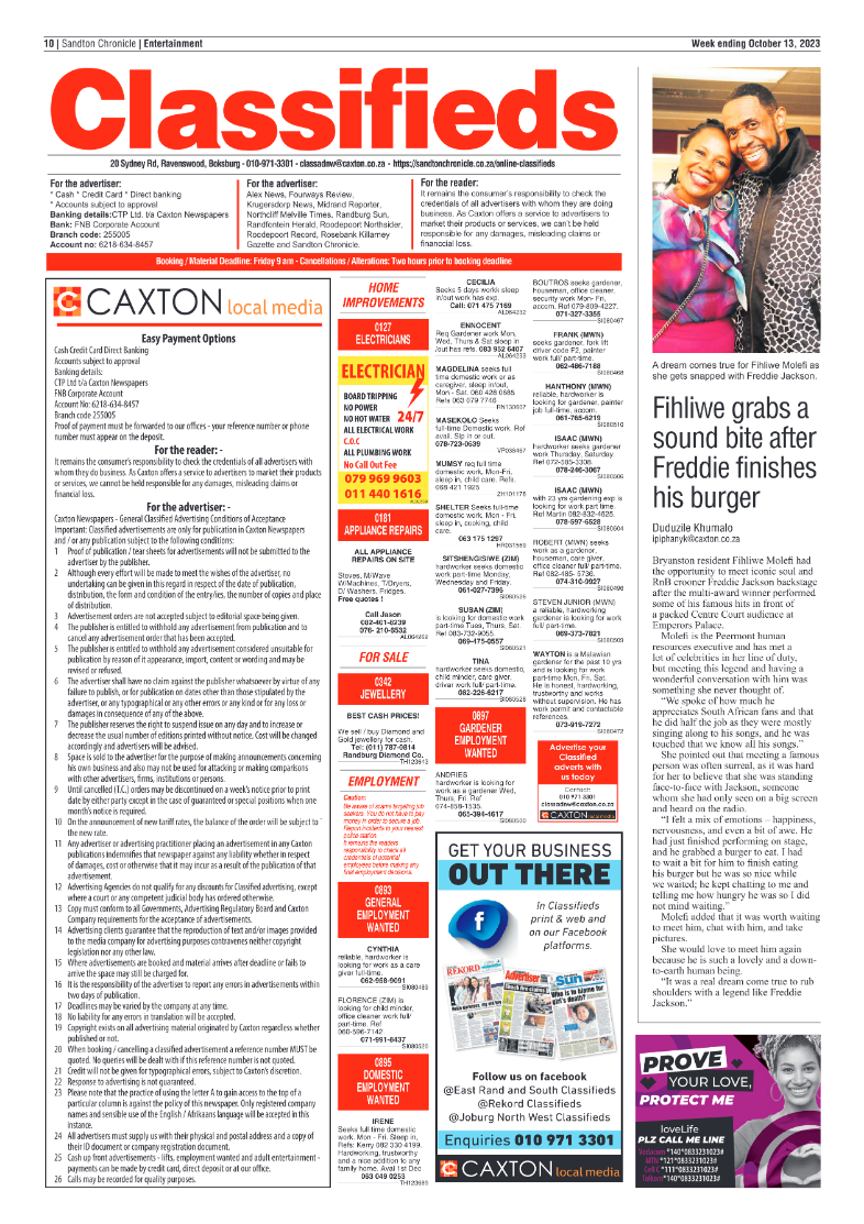 Sandton Chronicle 13 October 2023 page 10