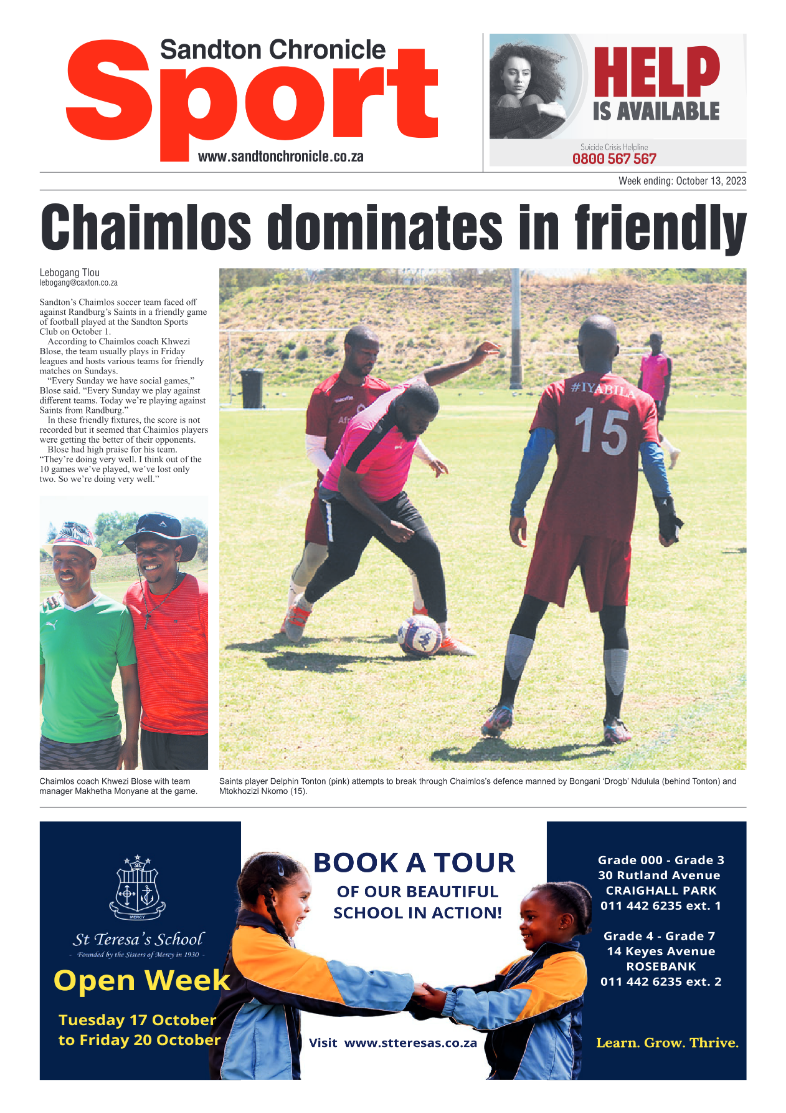 Sandton Chronicle 13 October 2023 page 12