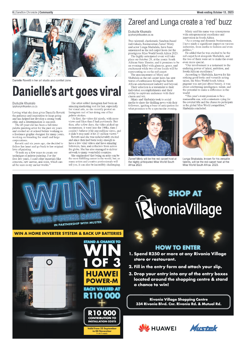 Sandton Chronicle 13 October 2023 page 6