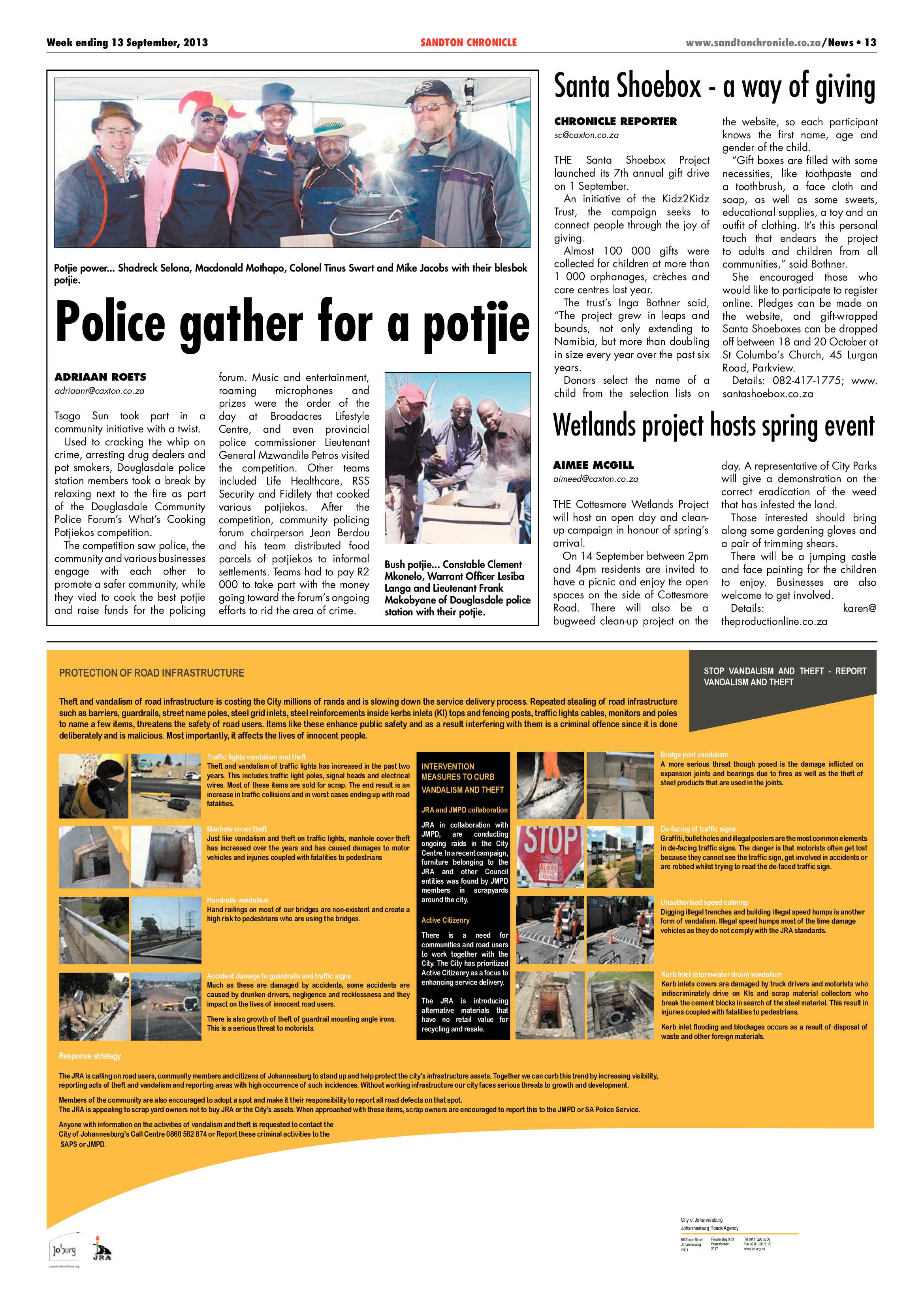 Sandton Chronicle 13 September 2013 page 13