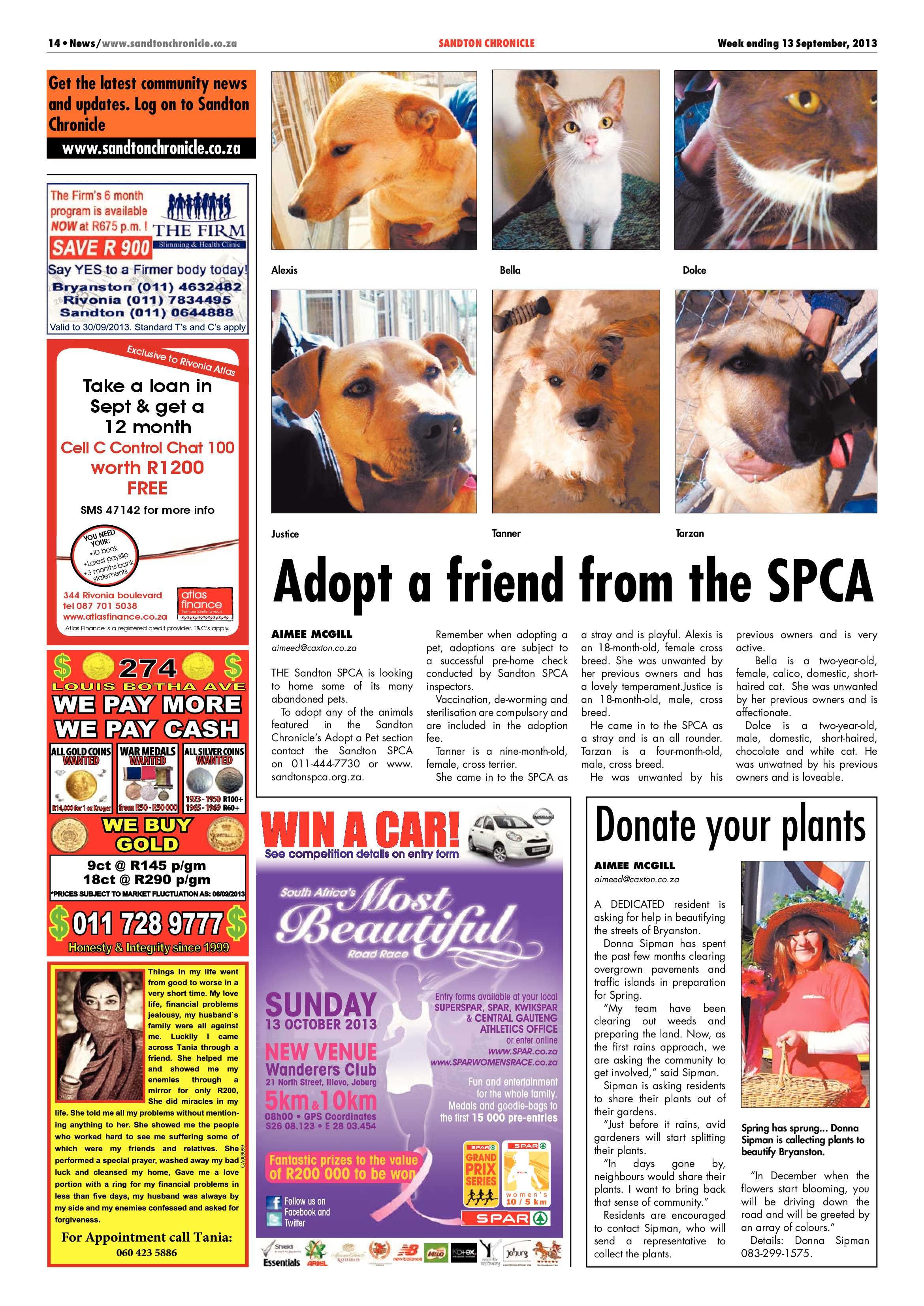 Sandton Chronicle 13 September 2013 page 14
