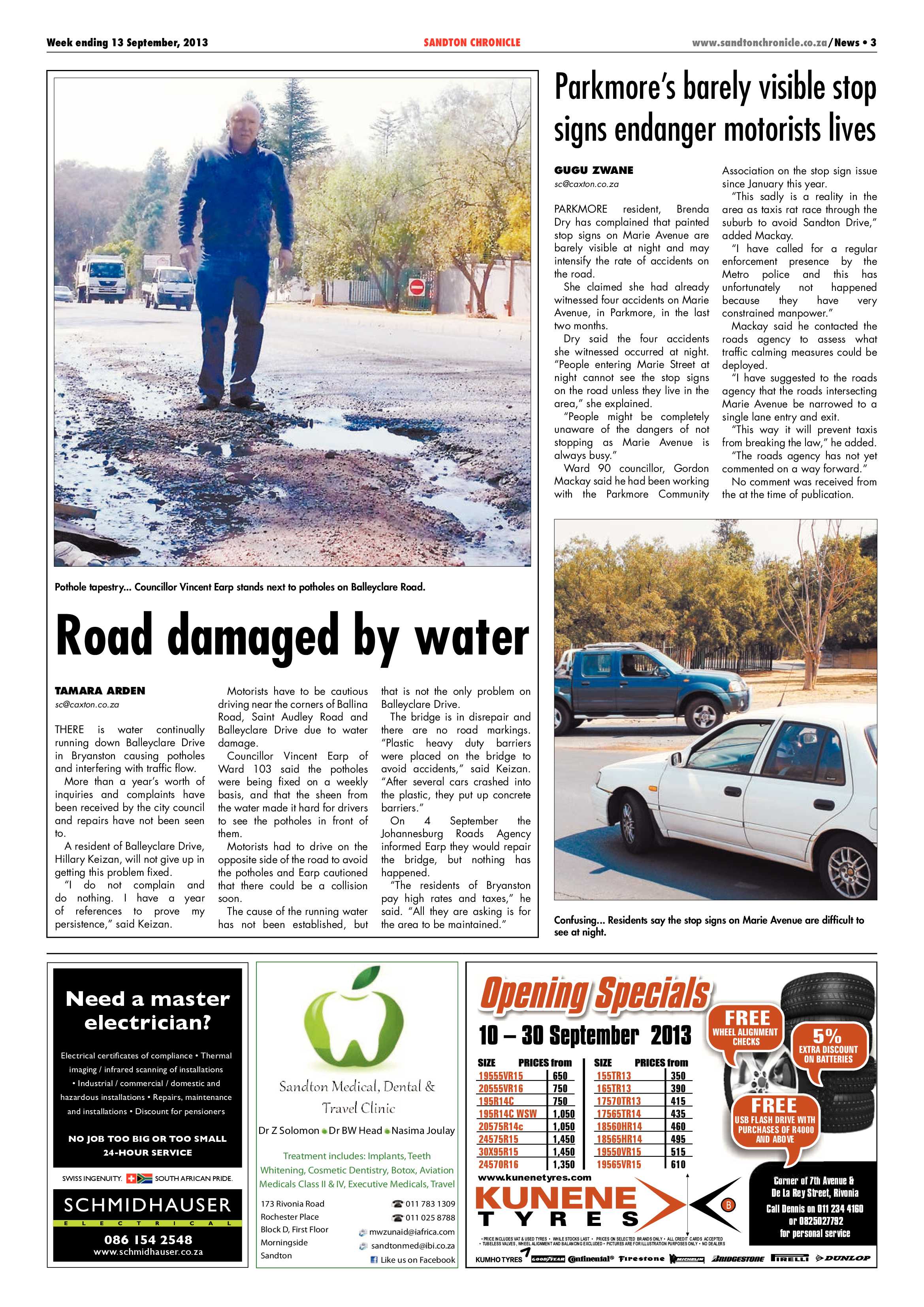 Sandton Chronicle 13 September 2013 page 3