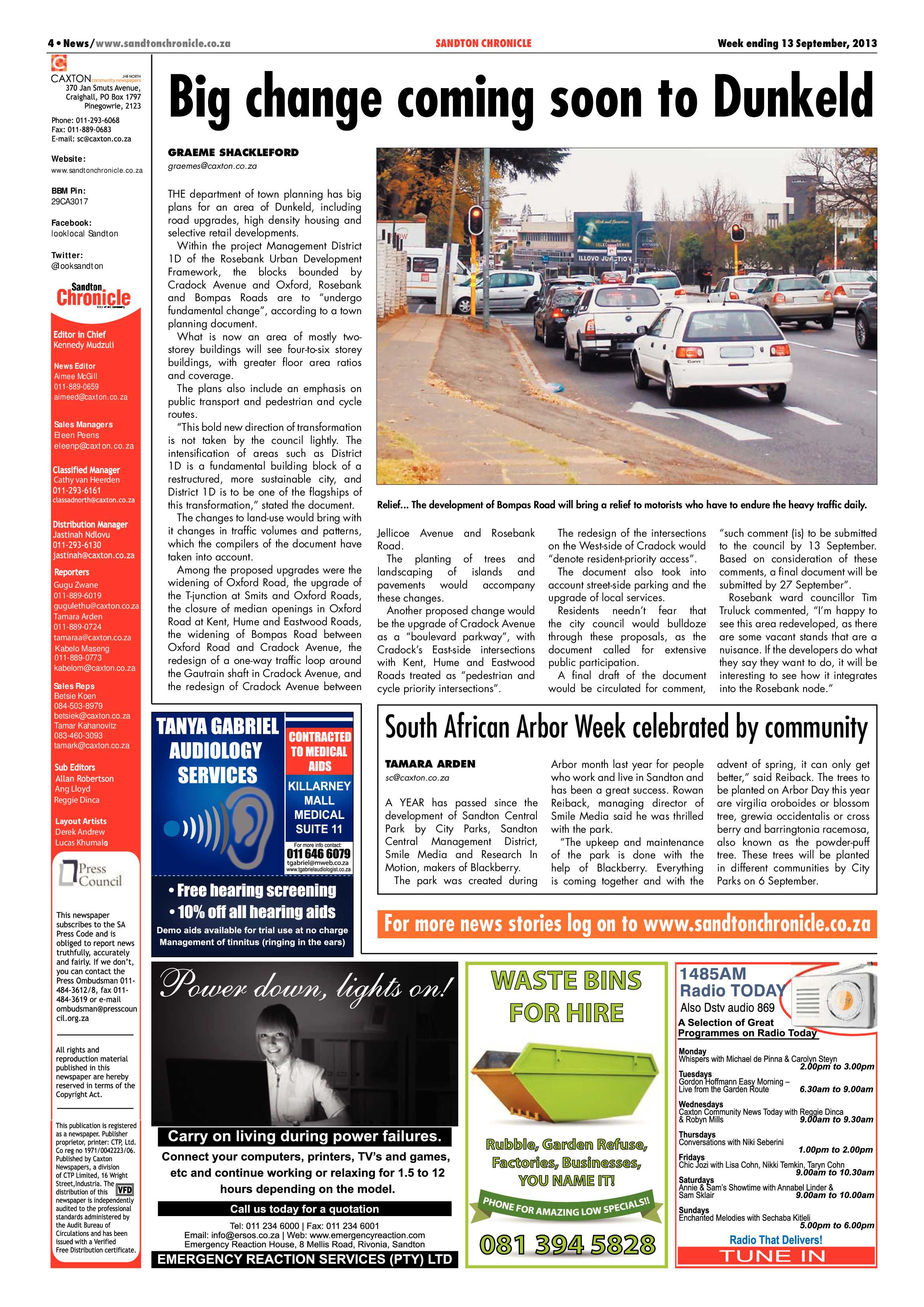 Sandton Chronicle 13 September 2013 page 4