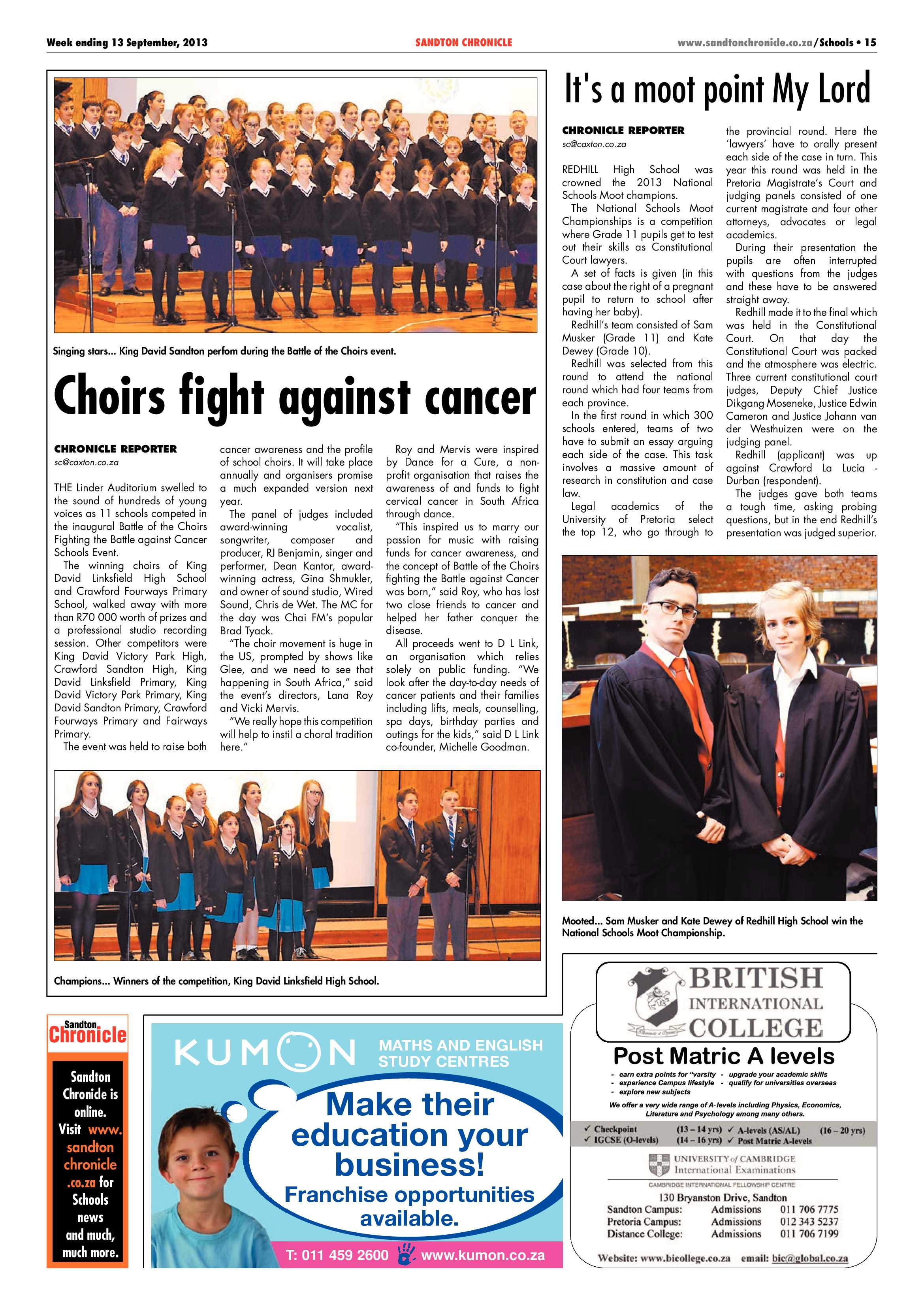 Sandton Chronicle 13 September 2013 page 43