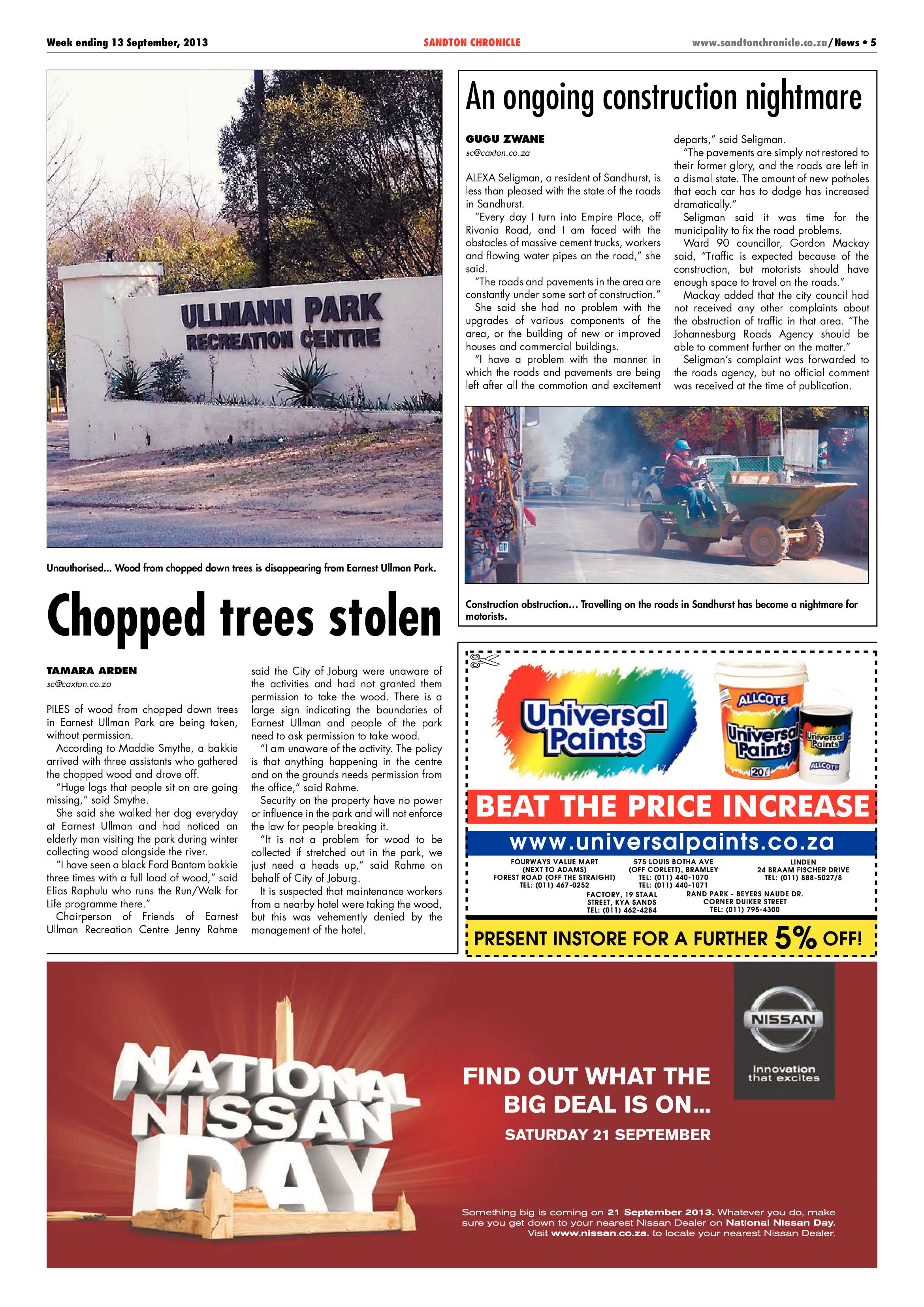Sandton Chronicle 13 September 2013 page 5