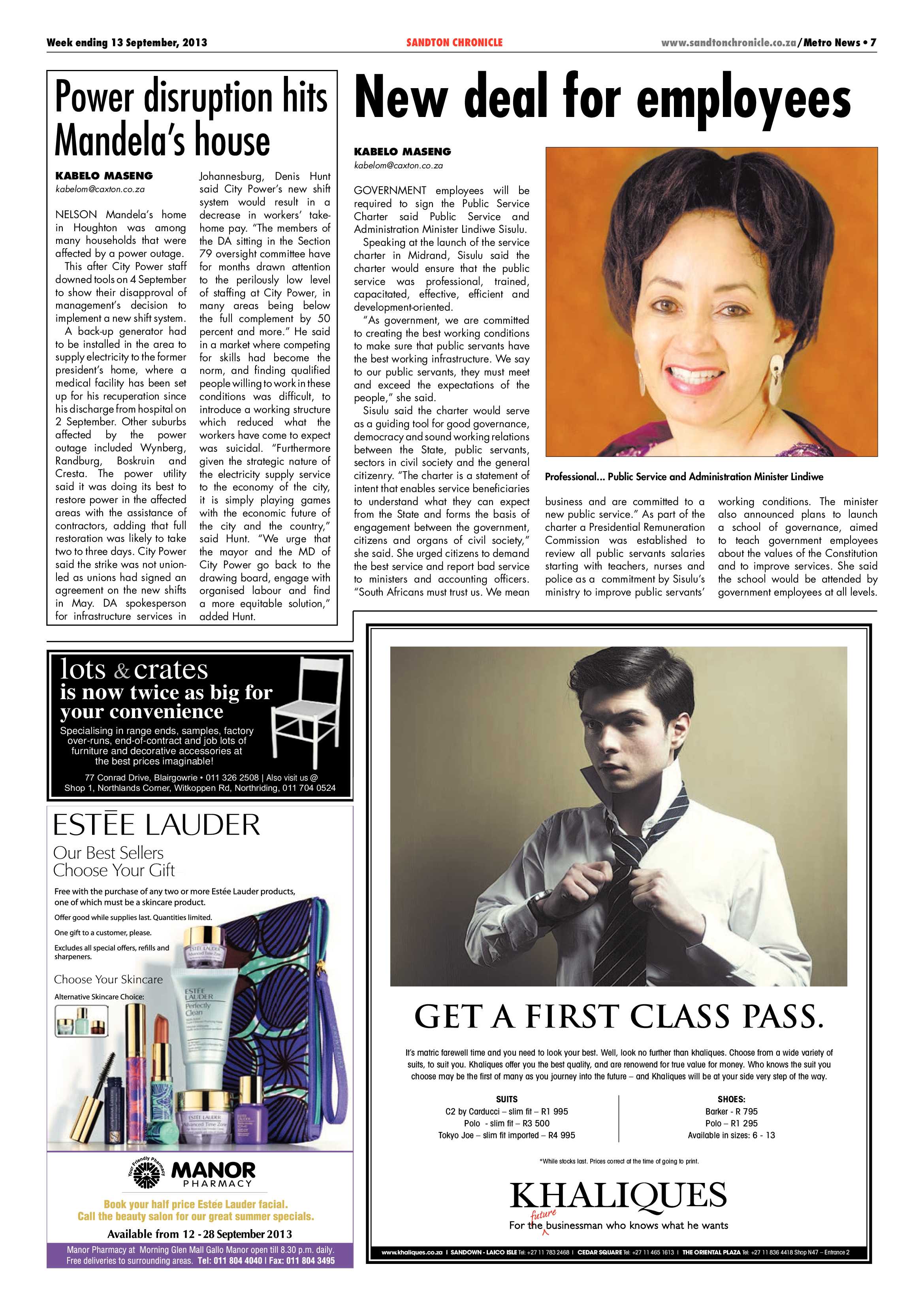 Sandton Chronicle 13 September 2013 page 7