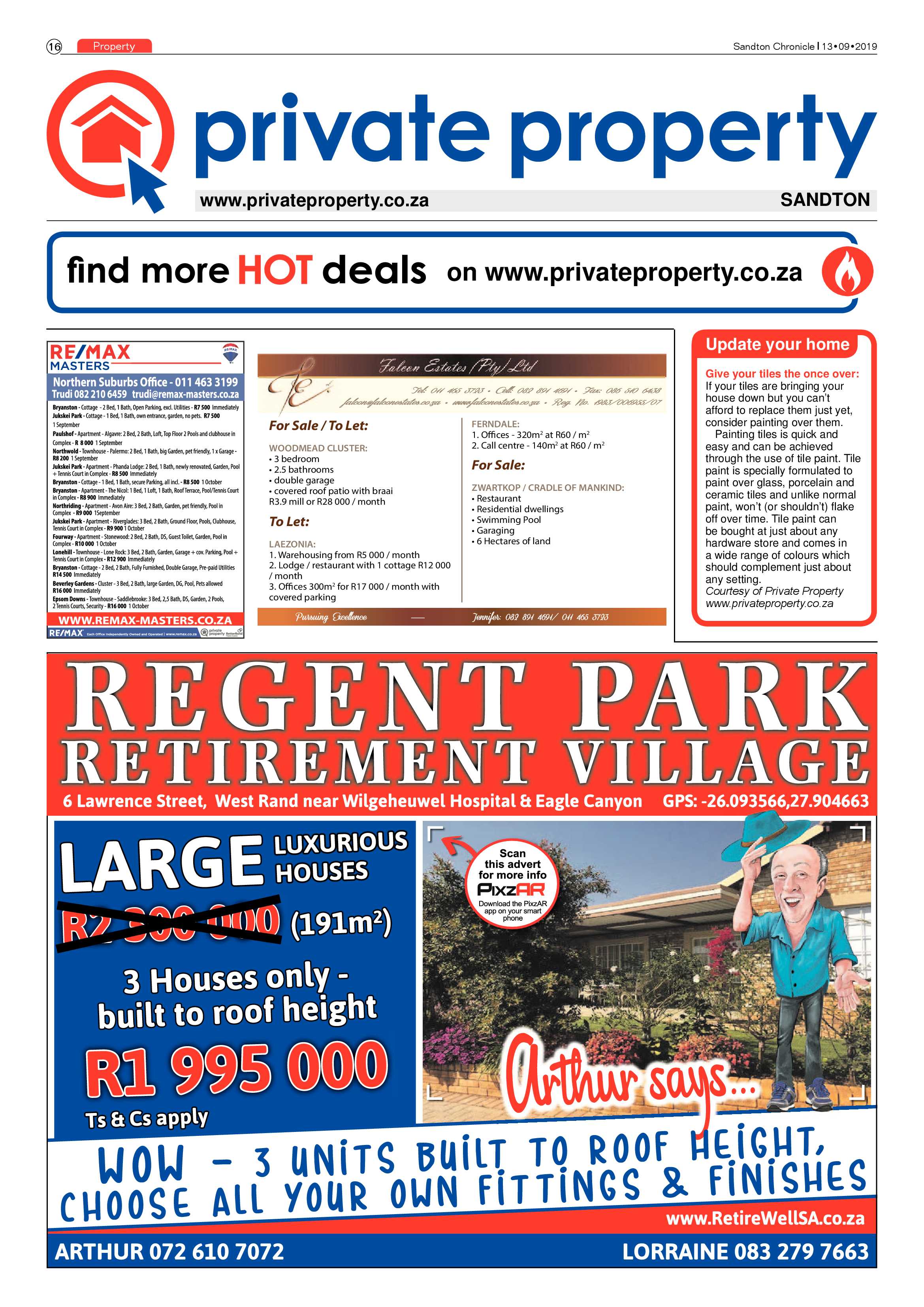 Sandton Chronicle 13 September, 2019 page 16