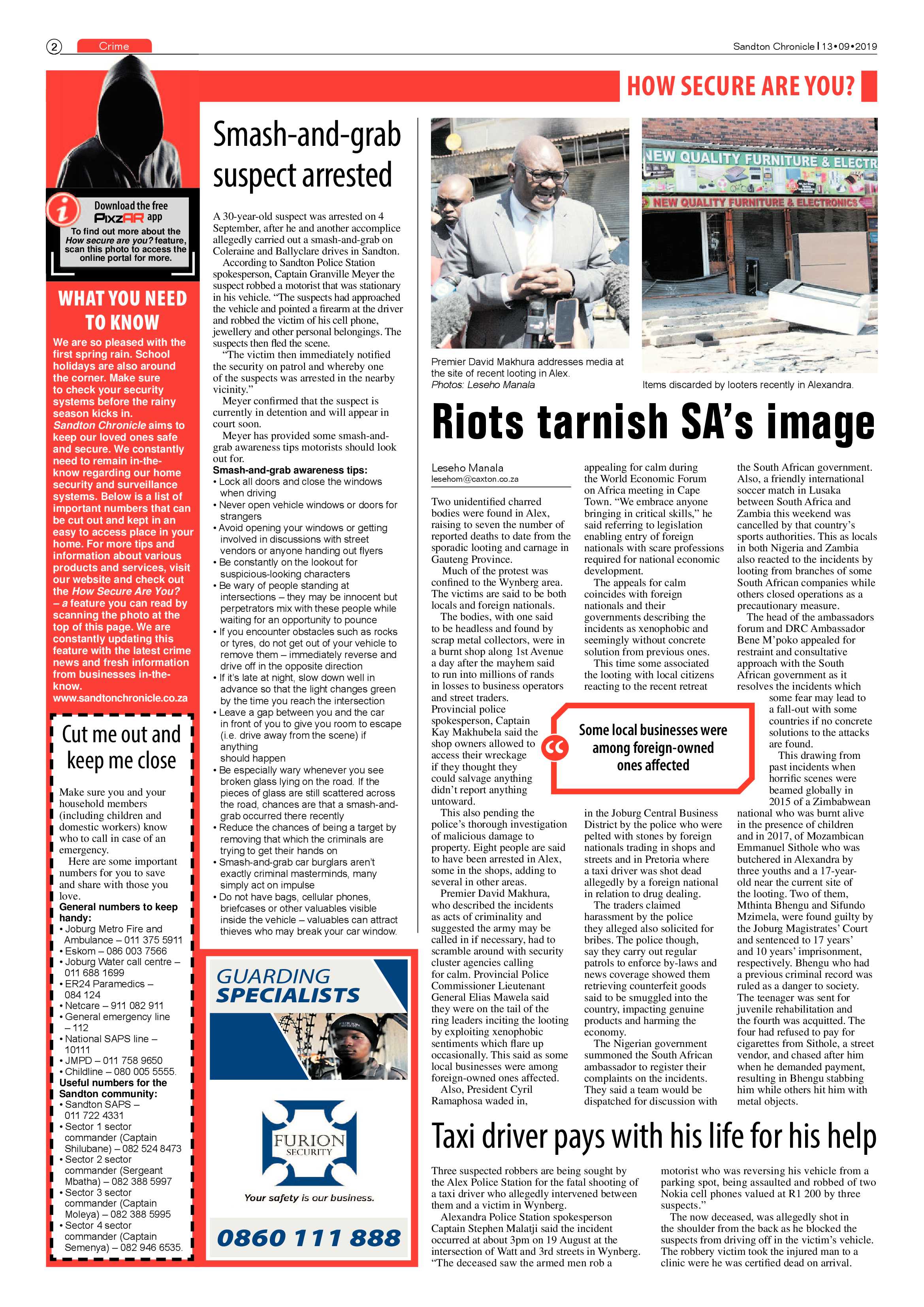 Sandton Chronicle 13 September, 2019 page 2