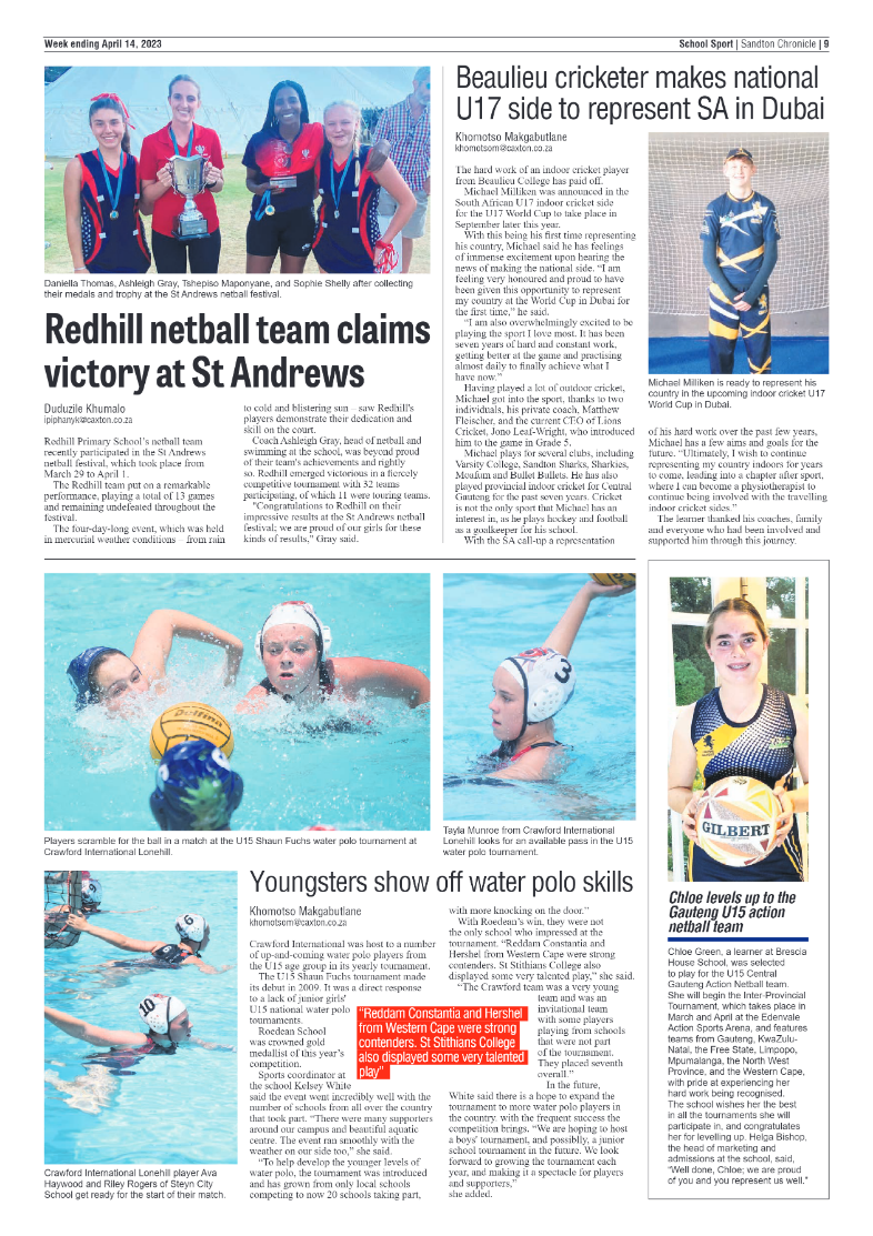 Sandton Chronicle 14 April 2023 page 9
