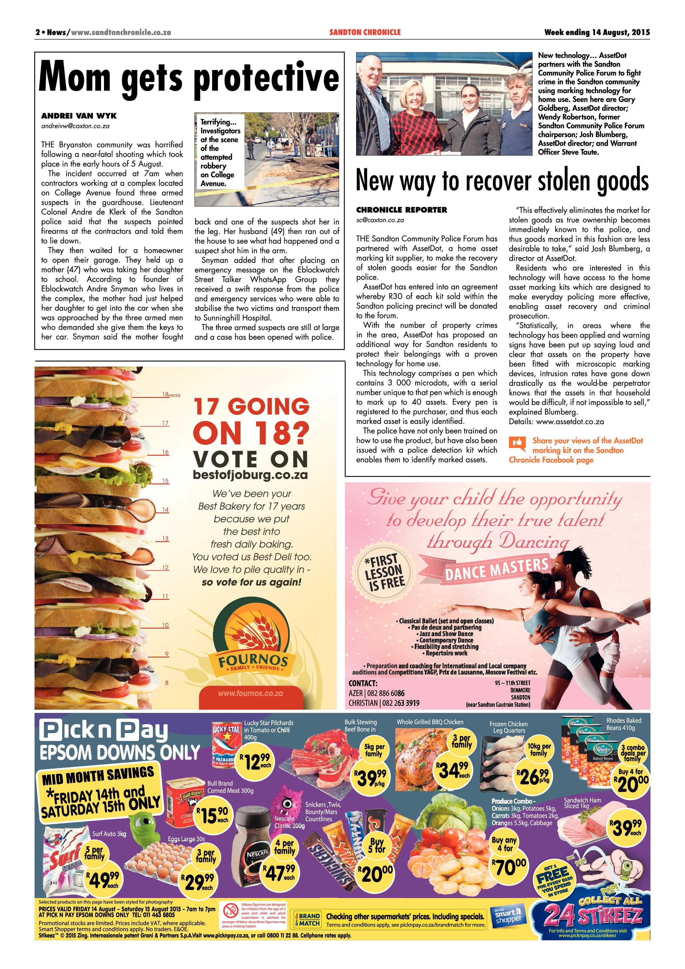 Sandton Chronicle 14 August 2015 page 2