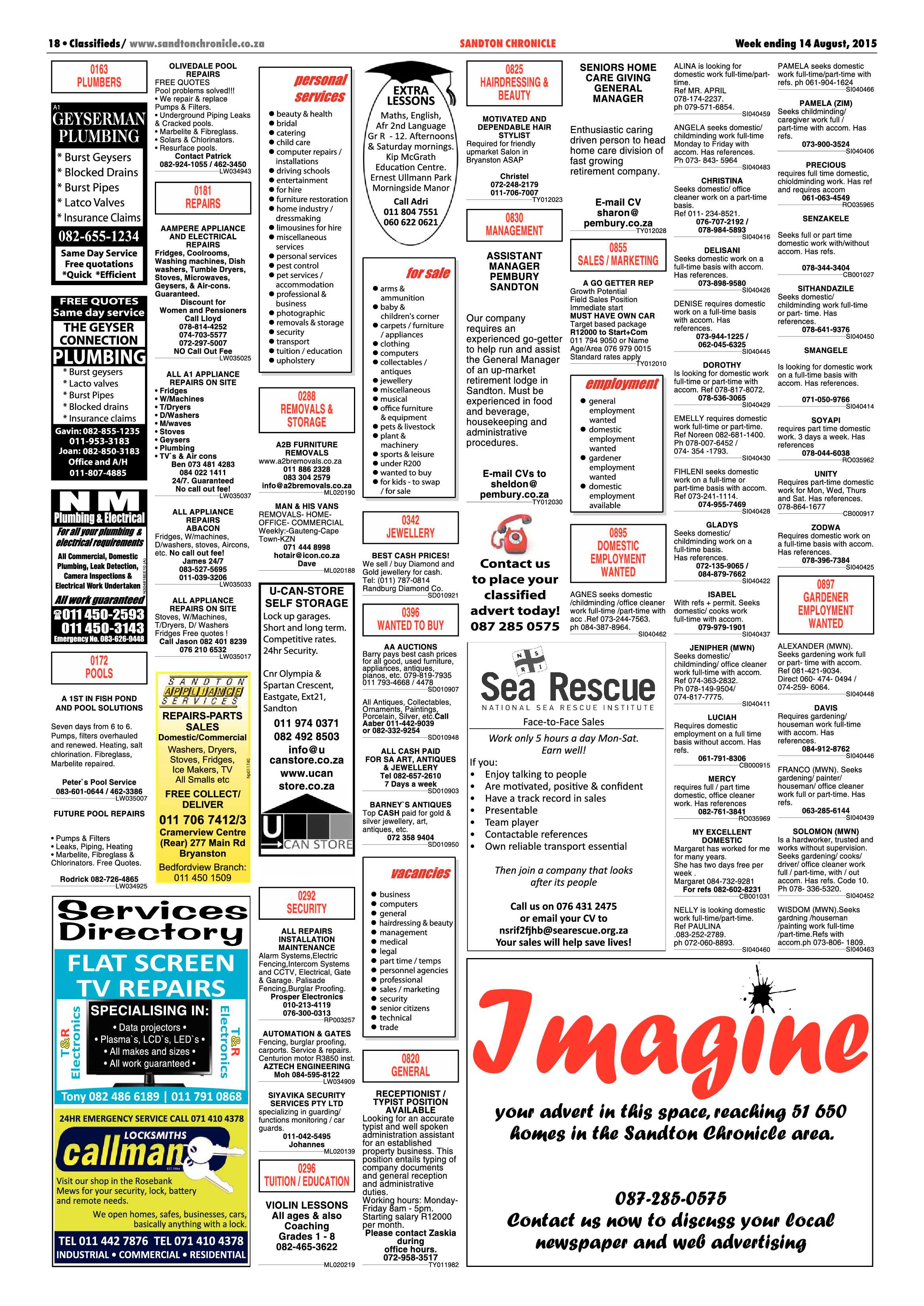 Sandton Chronicle 14 August 2015 page 26