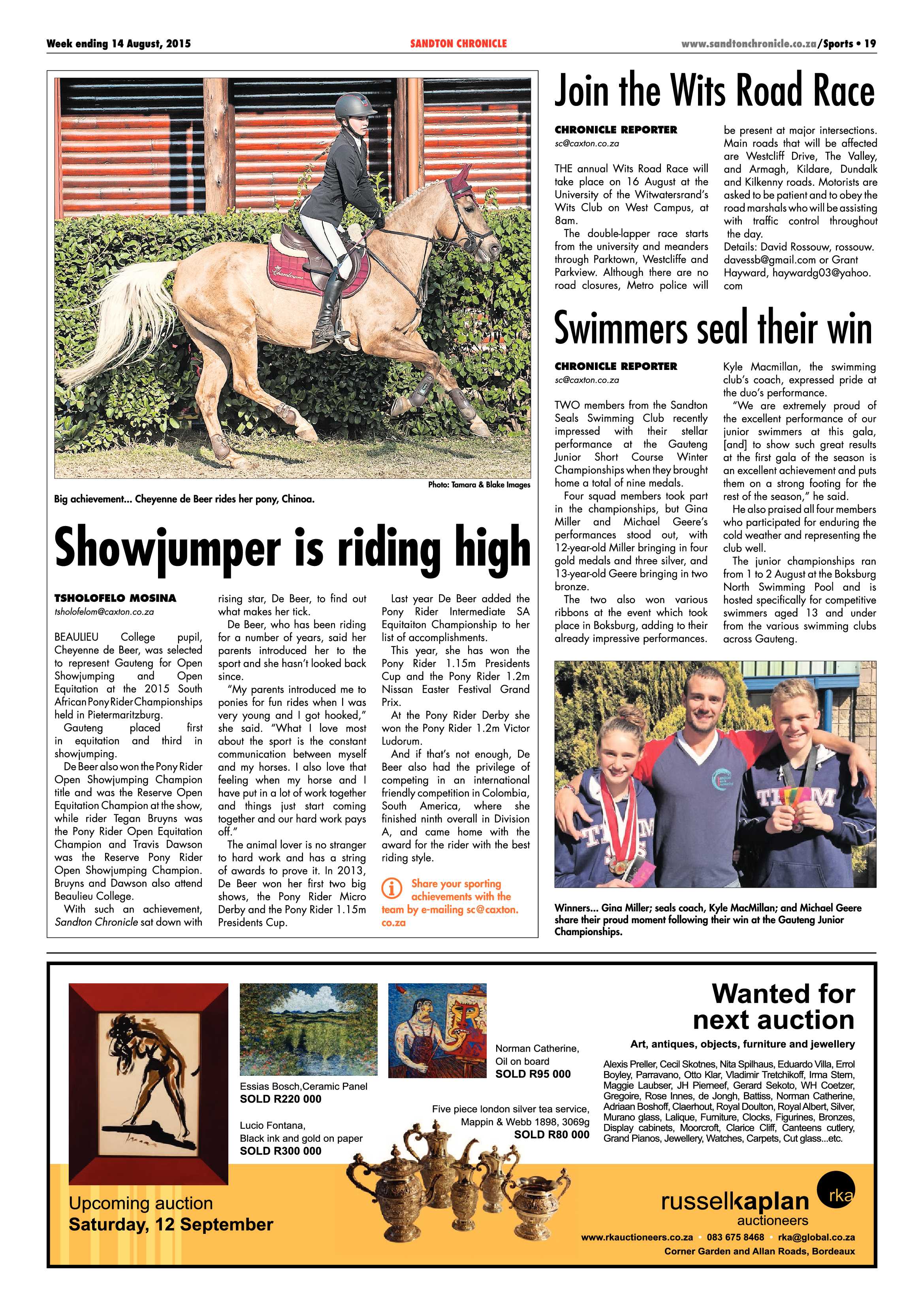 Sandton Chronicle 14 August 2015 page 27