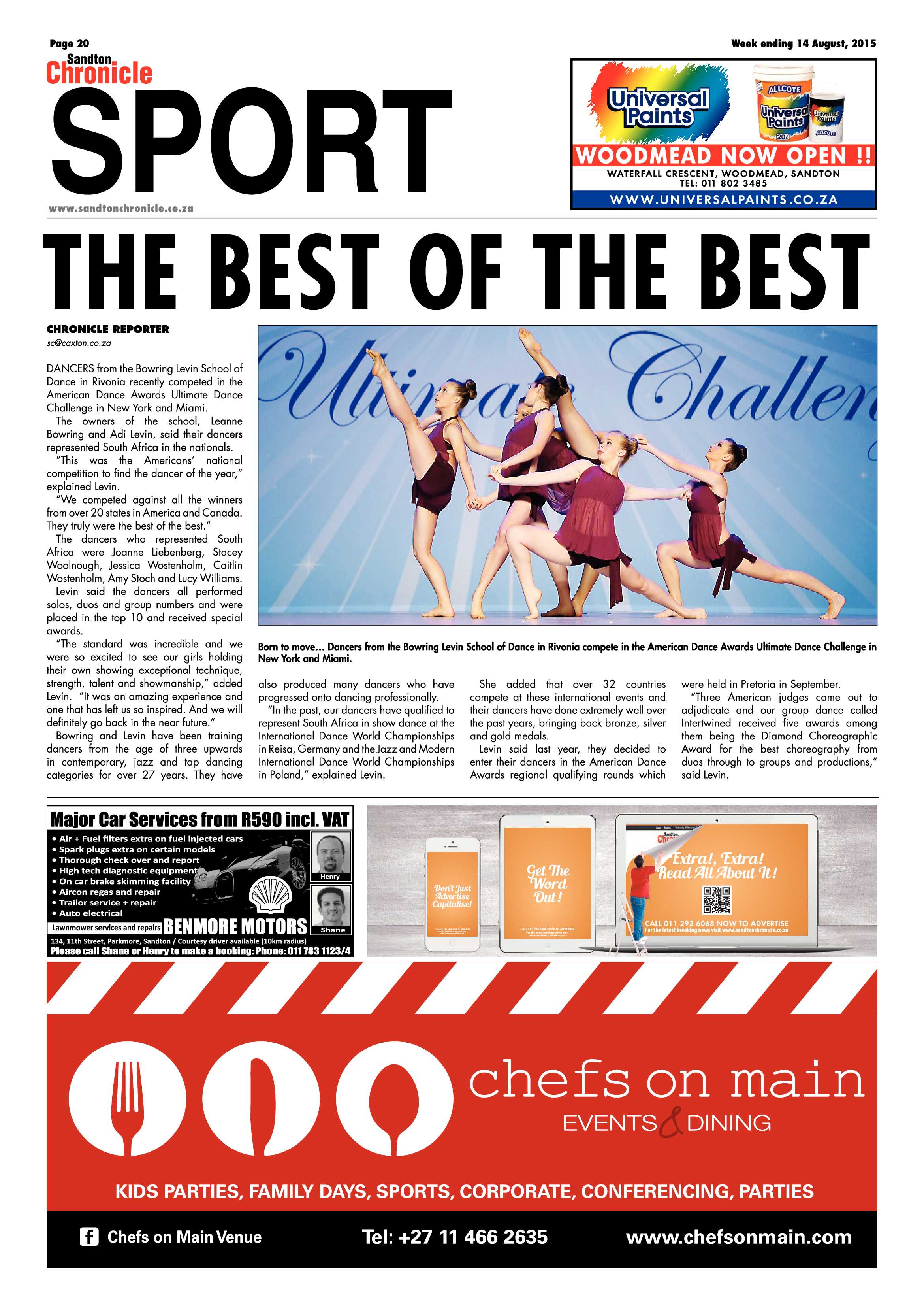 Sandton Chronicle 14 August 2015 page 28