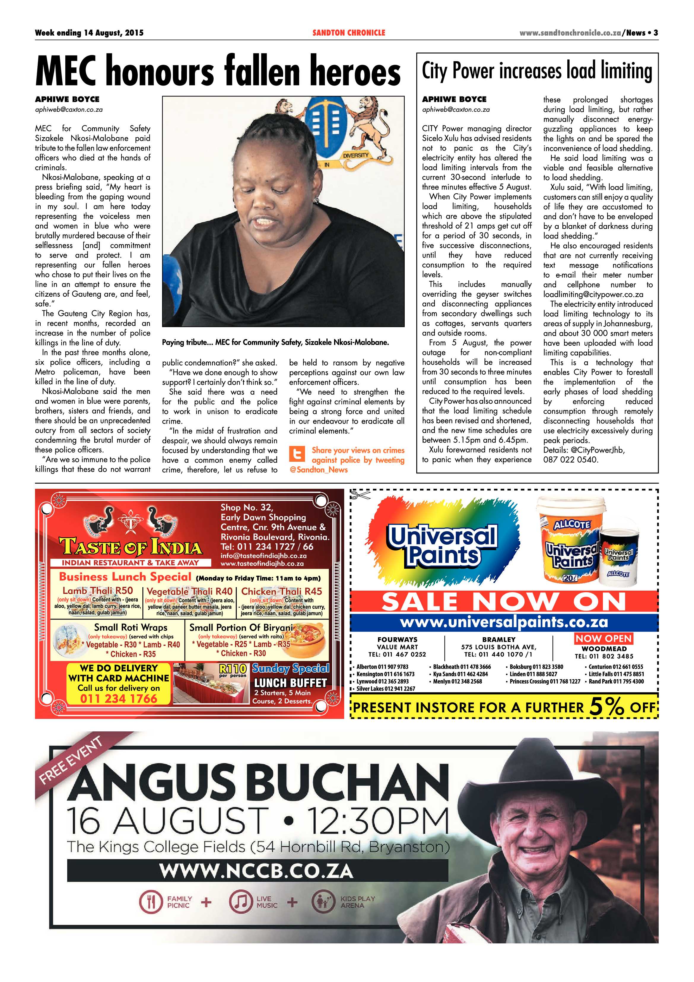 Sandton Chronicle 14 August 2015 page 3
