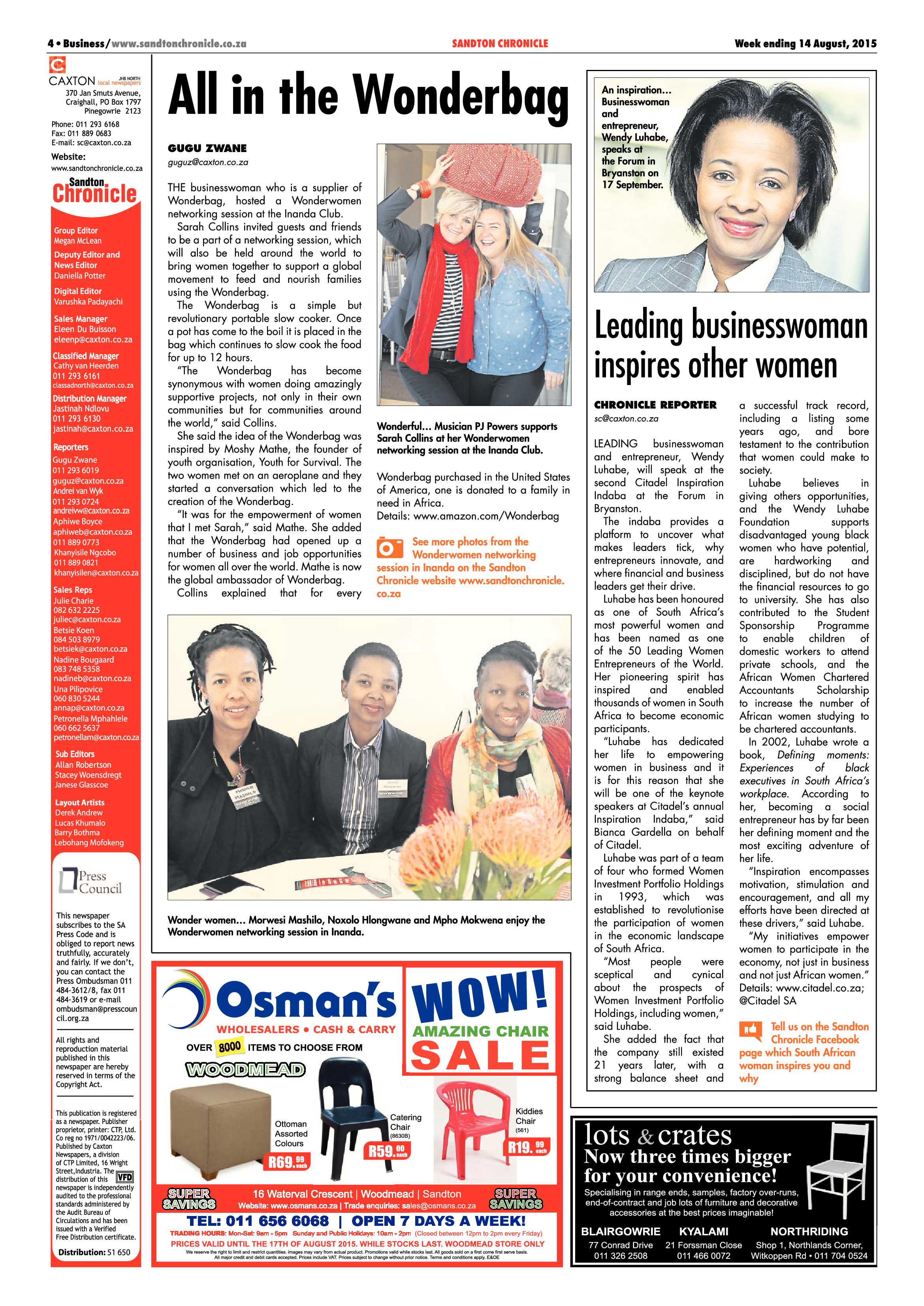 Sandton Chronicle 14 August 2015 page 4