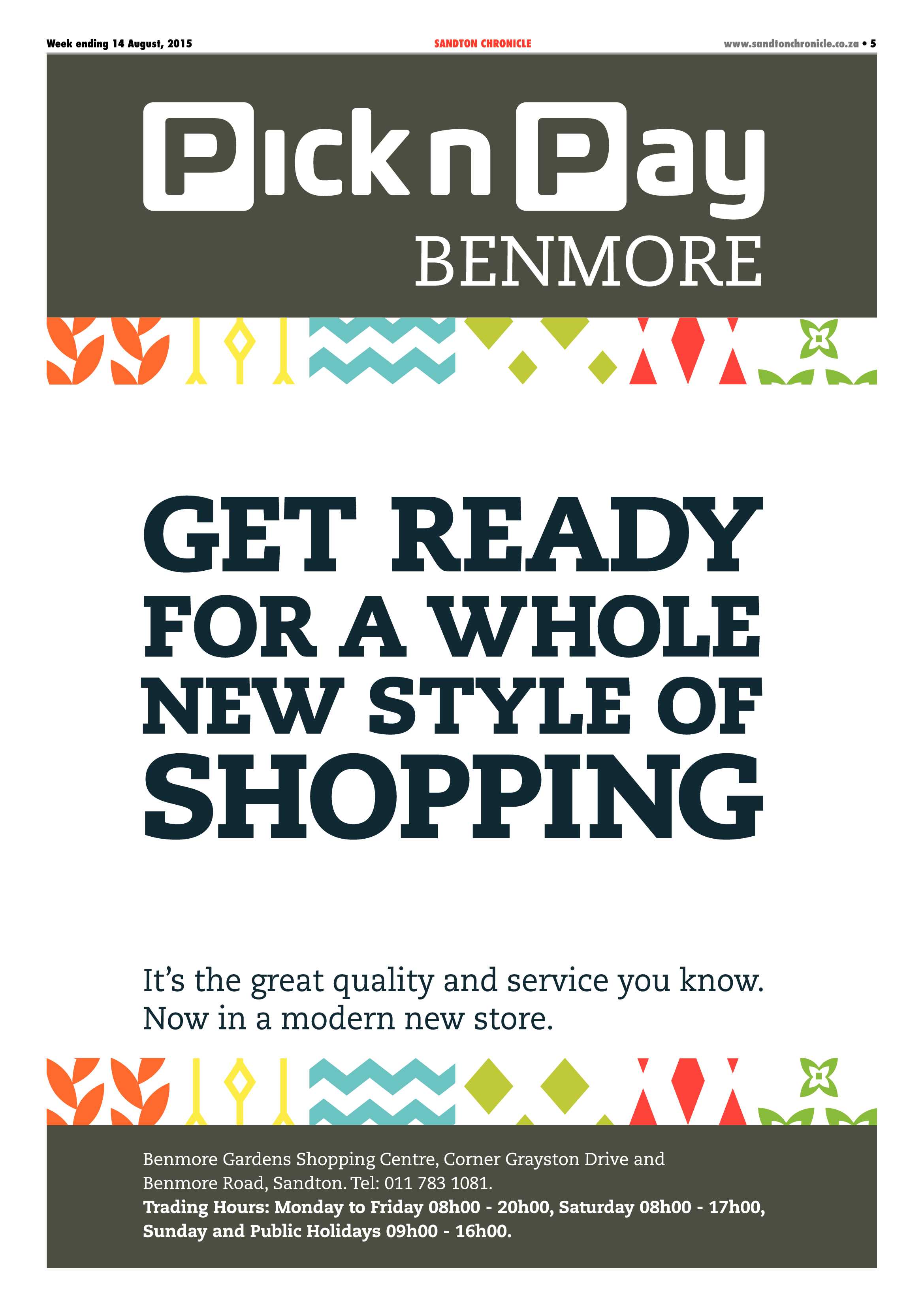 Sandton Chronicle 14 August 2015 page 5