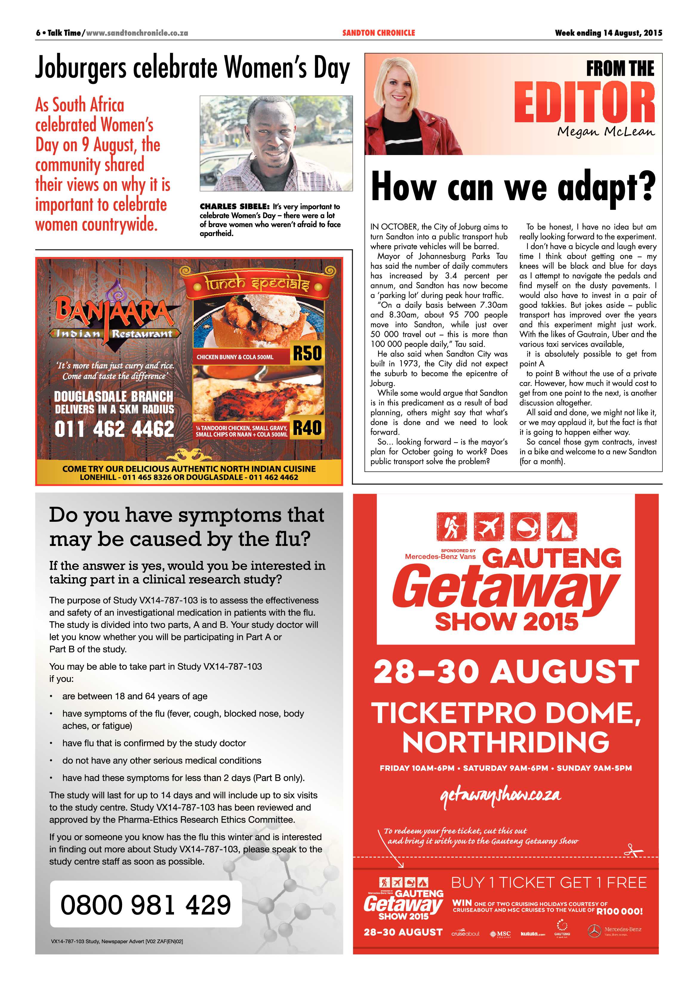 Sandton Chronicle 14 August 2015 page 6