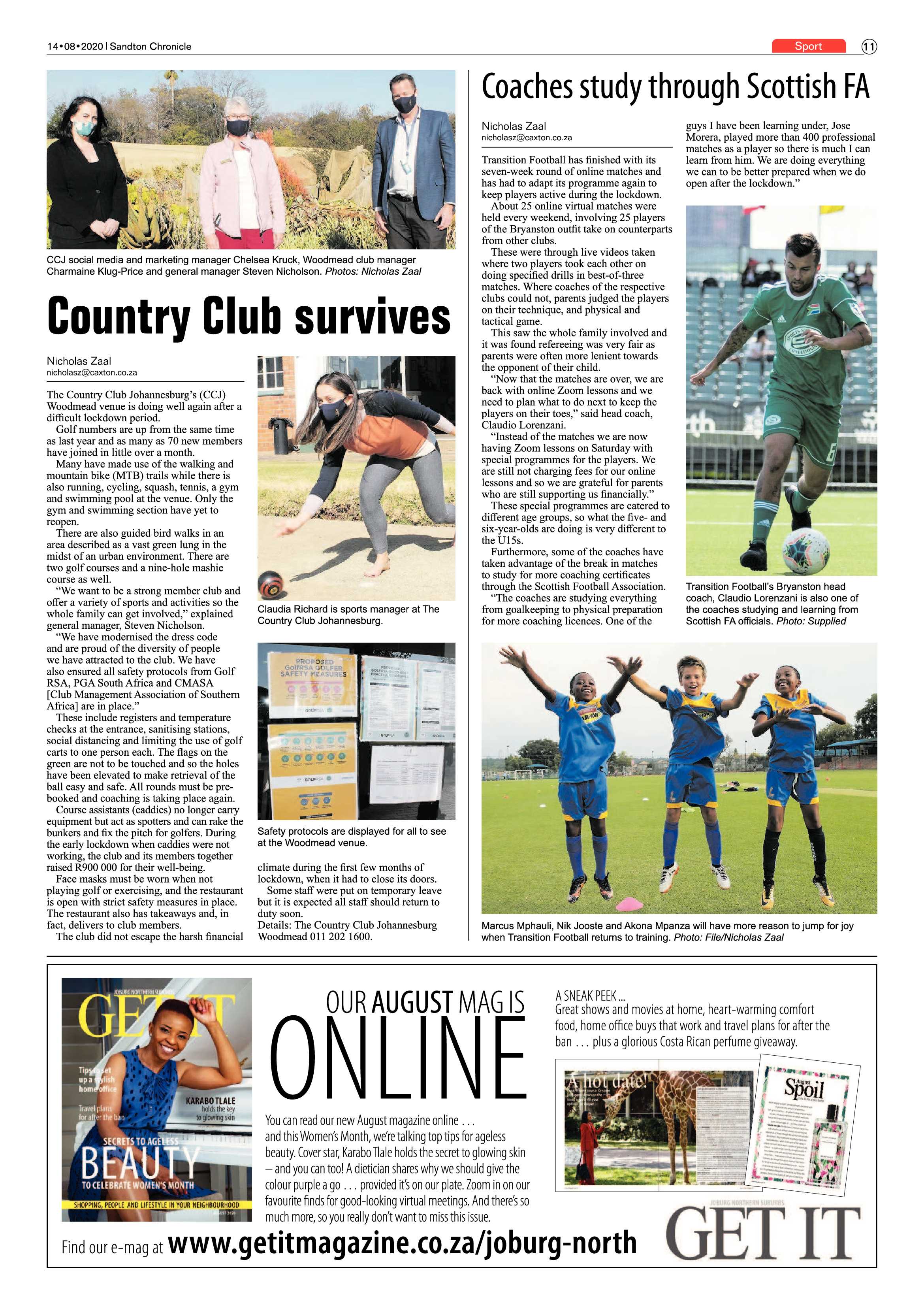 Sandton Chronicle 14 August 2020 page 11