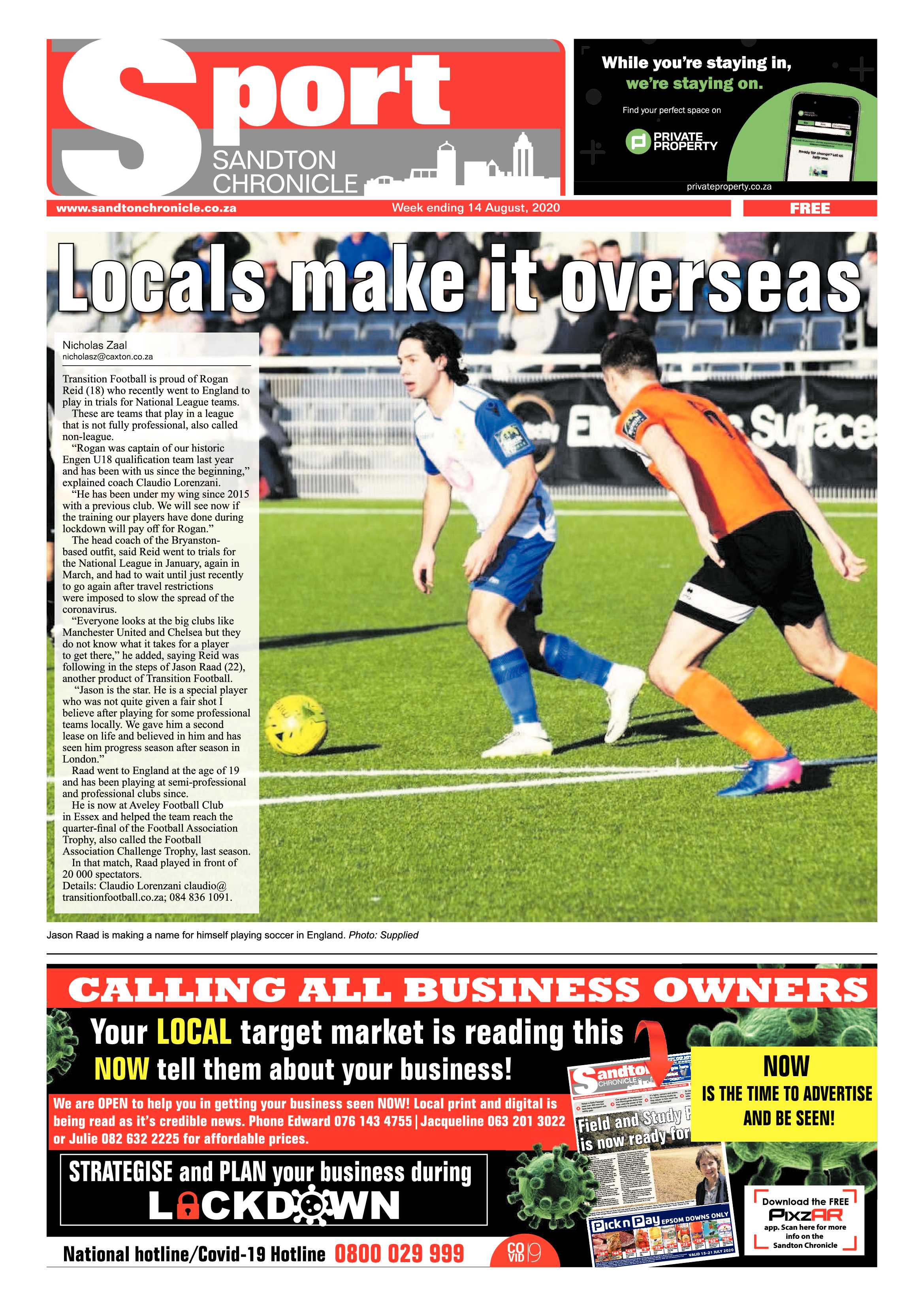 Sandton Chronicle 14 August 2020 page 12