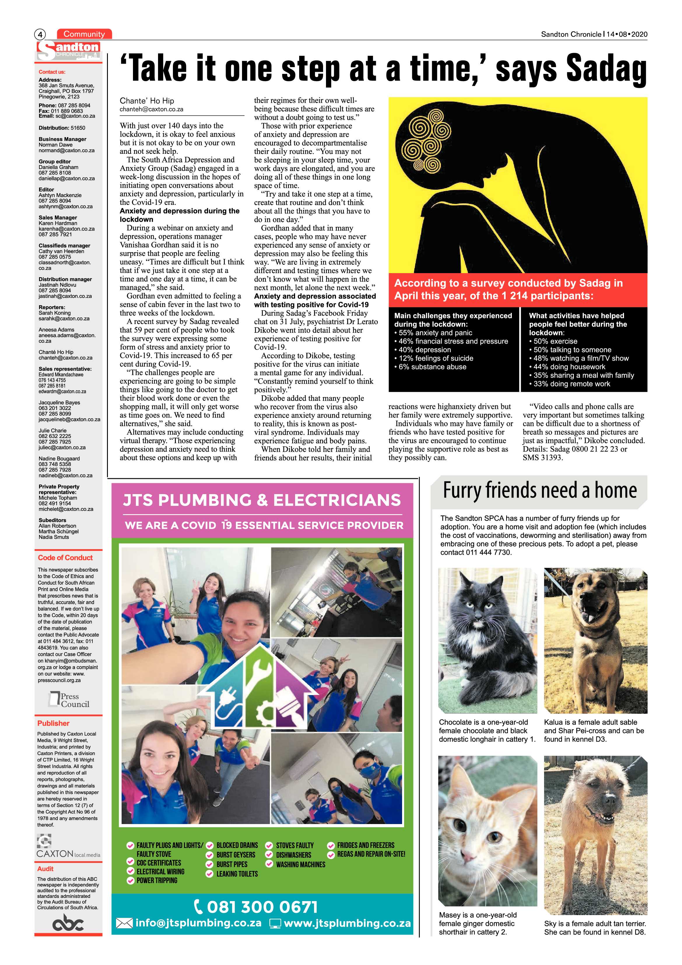 Sandton Chronicle 14 August 2020 page 4