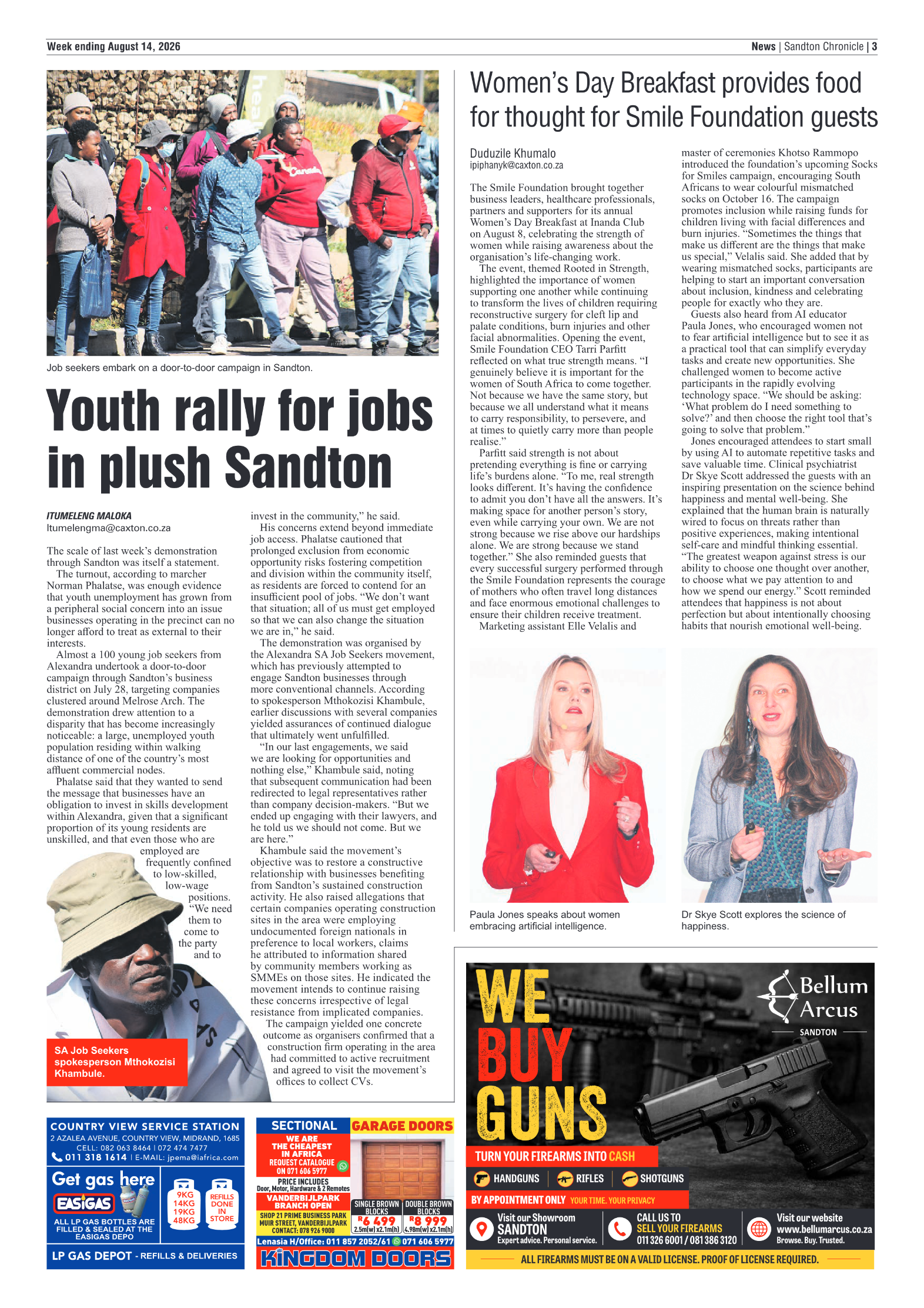 Sandton Chronicle 14 August 2026 page 3
