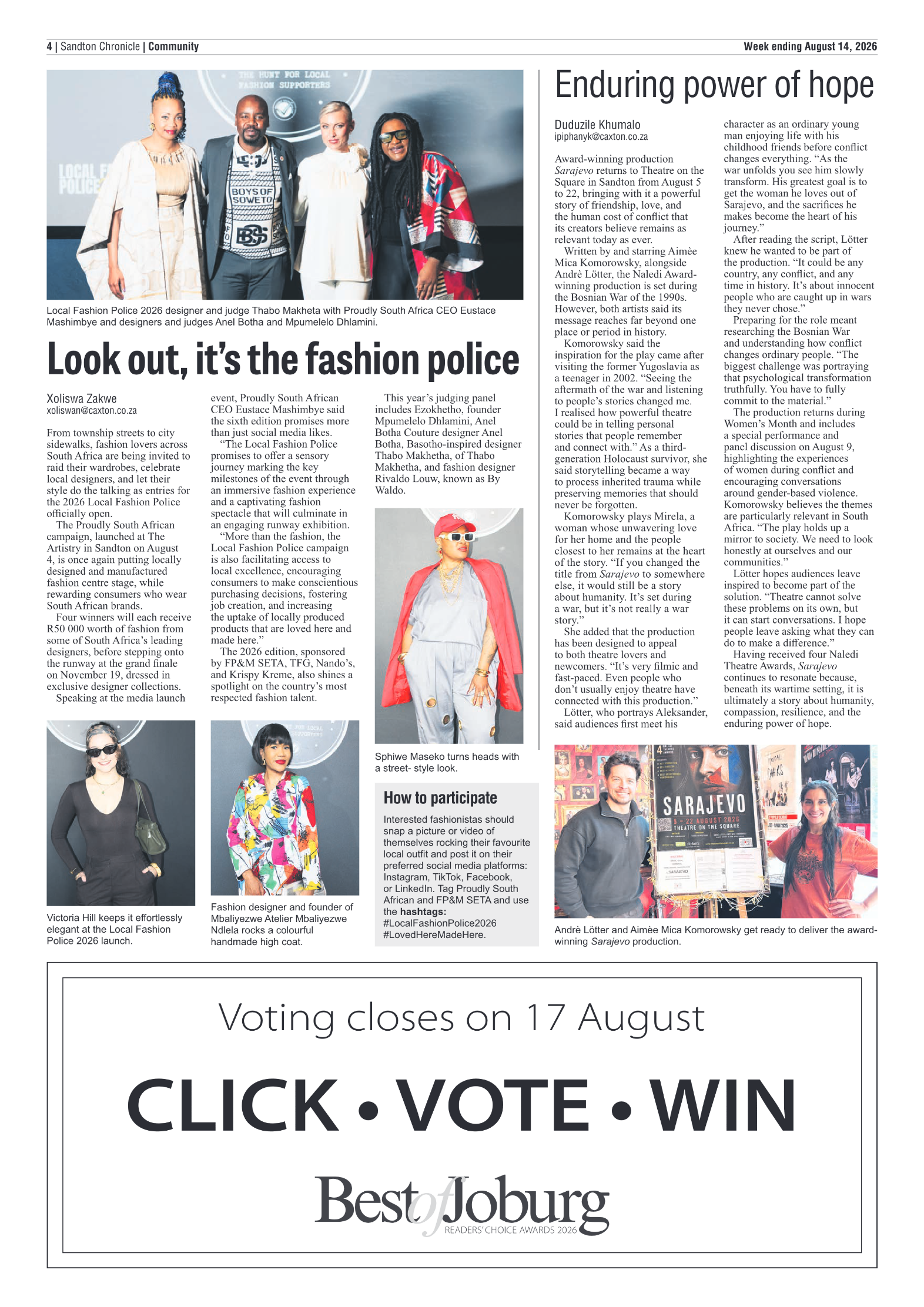 Sandton Chronicle 14 August 2026 page 4