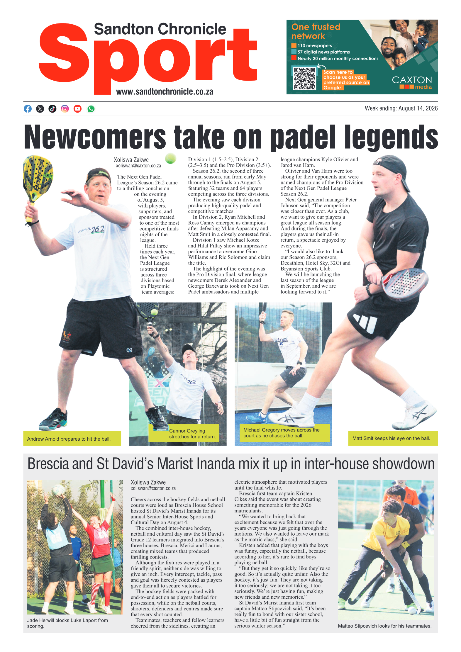 Sandton Chronicle 14 August 2026 page 8