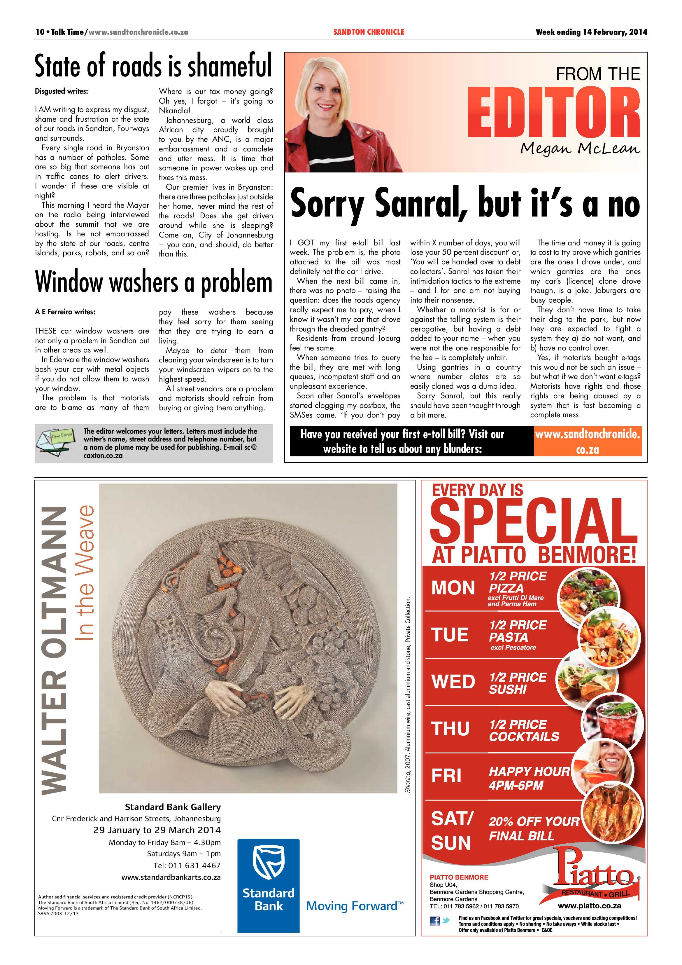 Sandton Chronicle 14 February 2014 page 10
