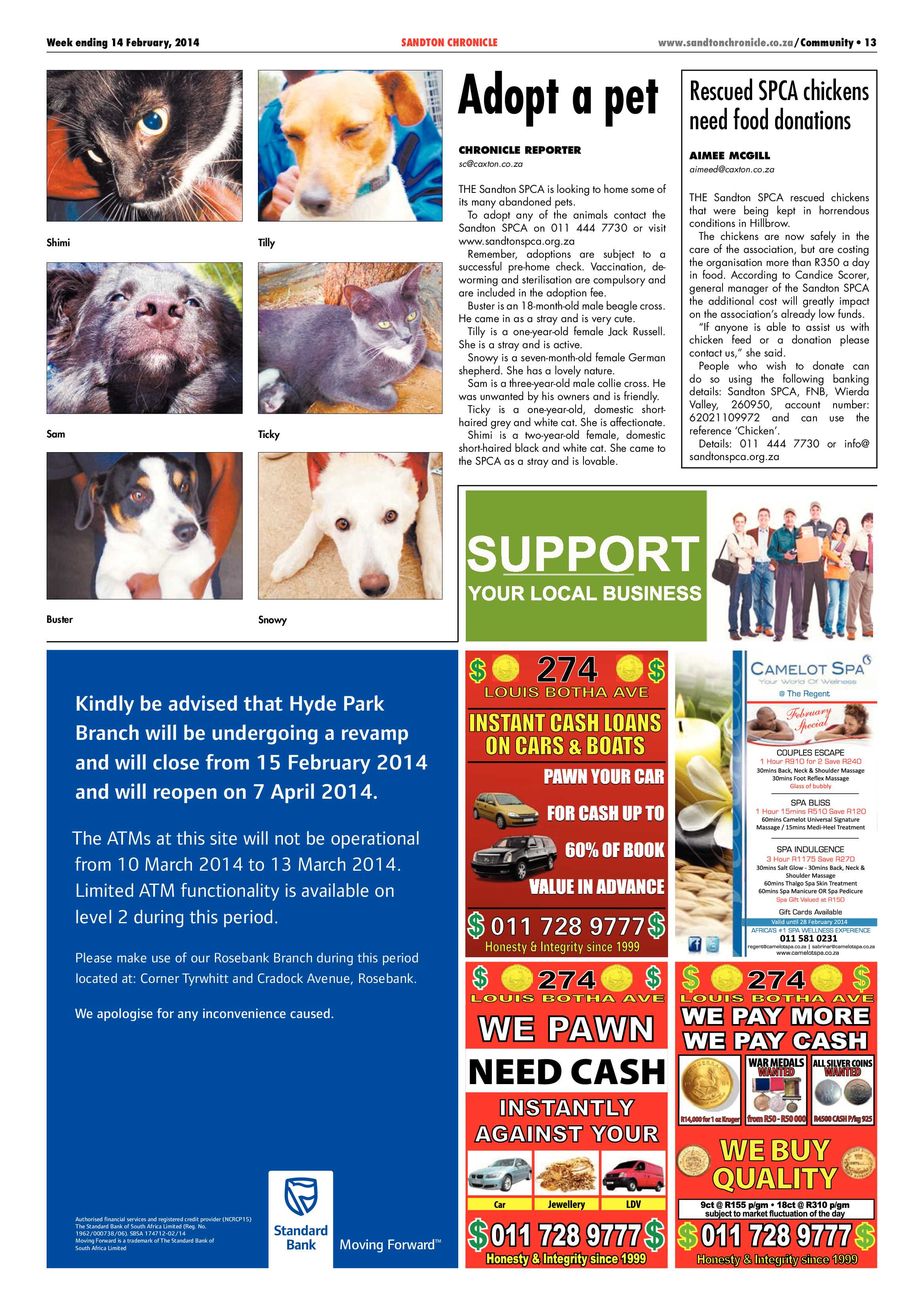 Sandton Chronicle 14 February 2014 page 13