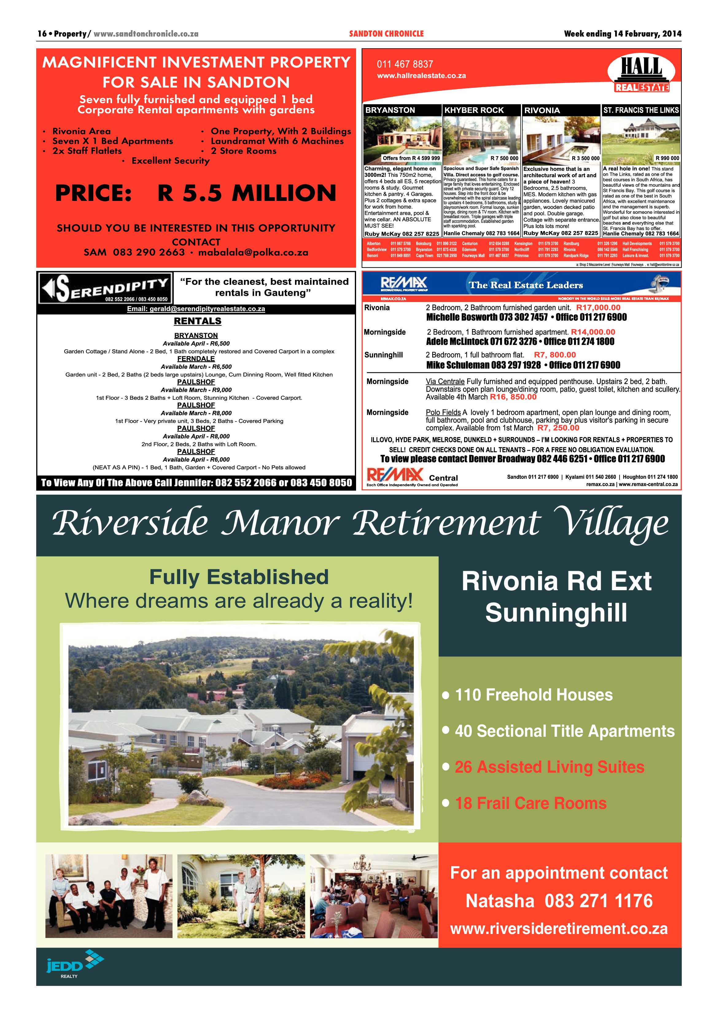 Sandton Chronicle 14 February 2014 page 16