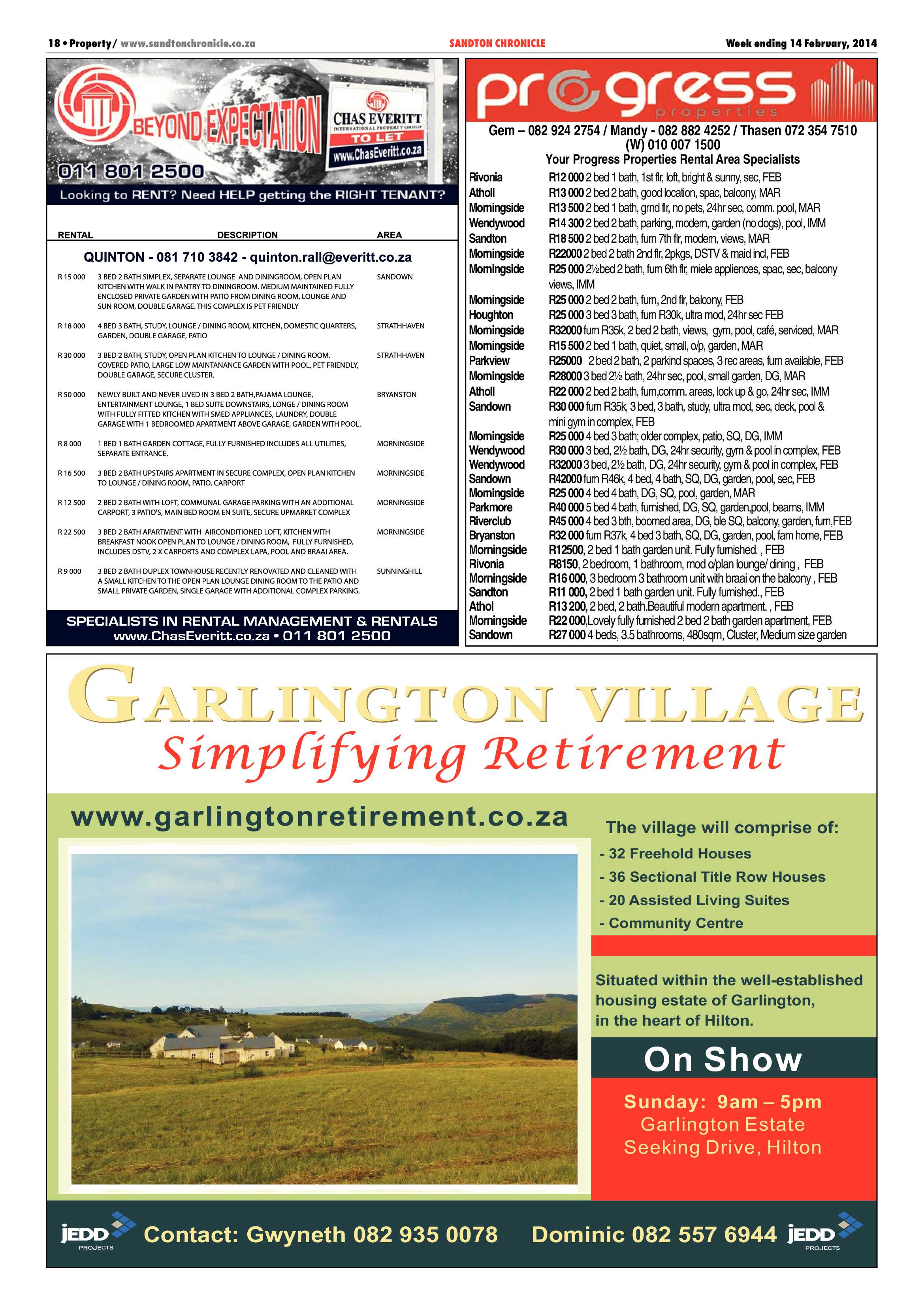 Sandton Chronicle 14 February 2014 page 18