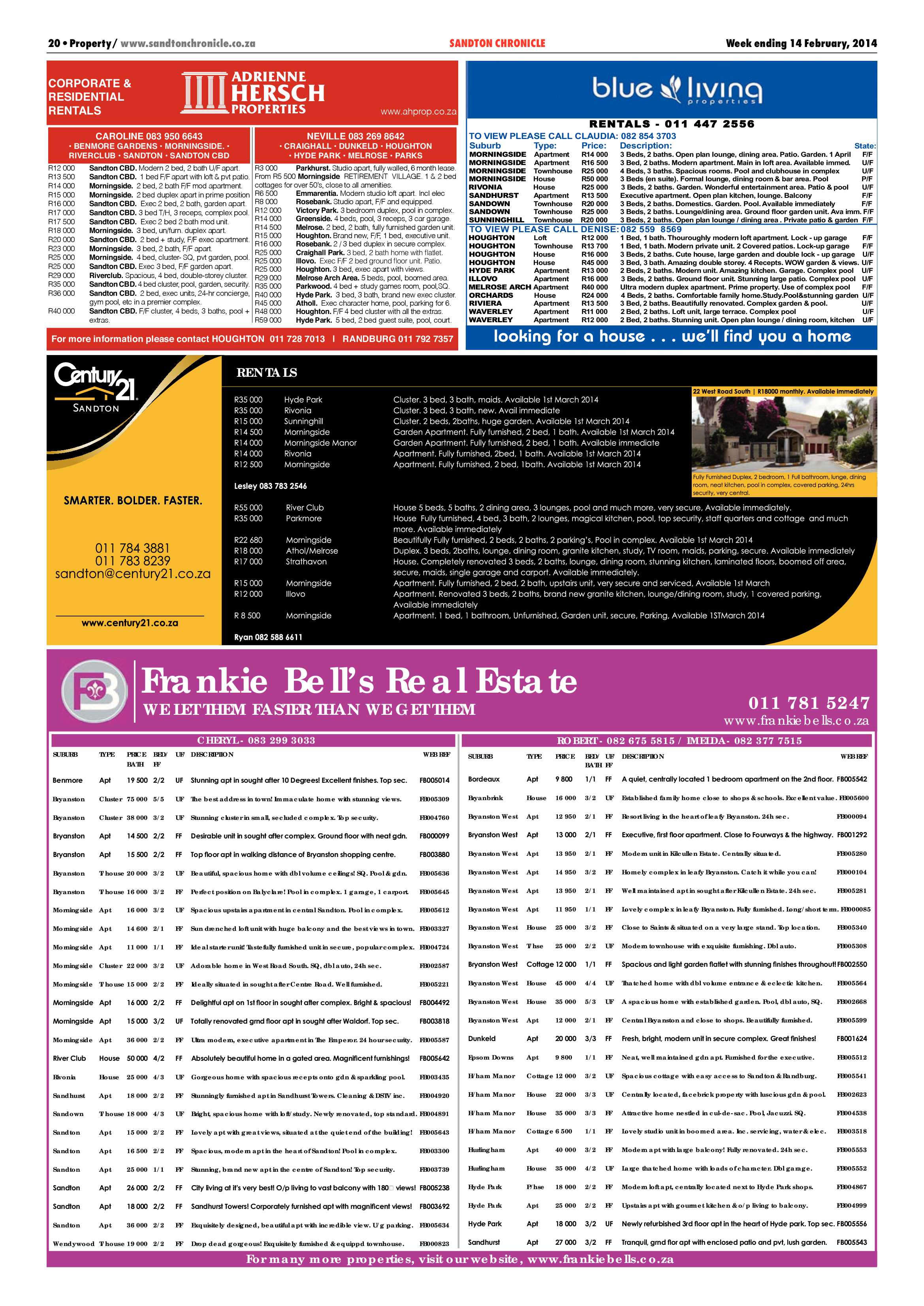 Sandton Chronicle 14 February 2014 page 20