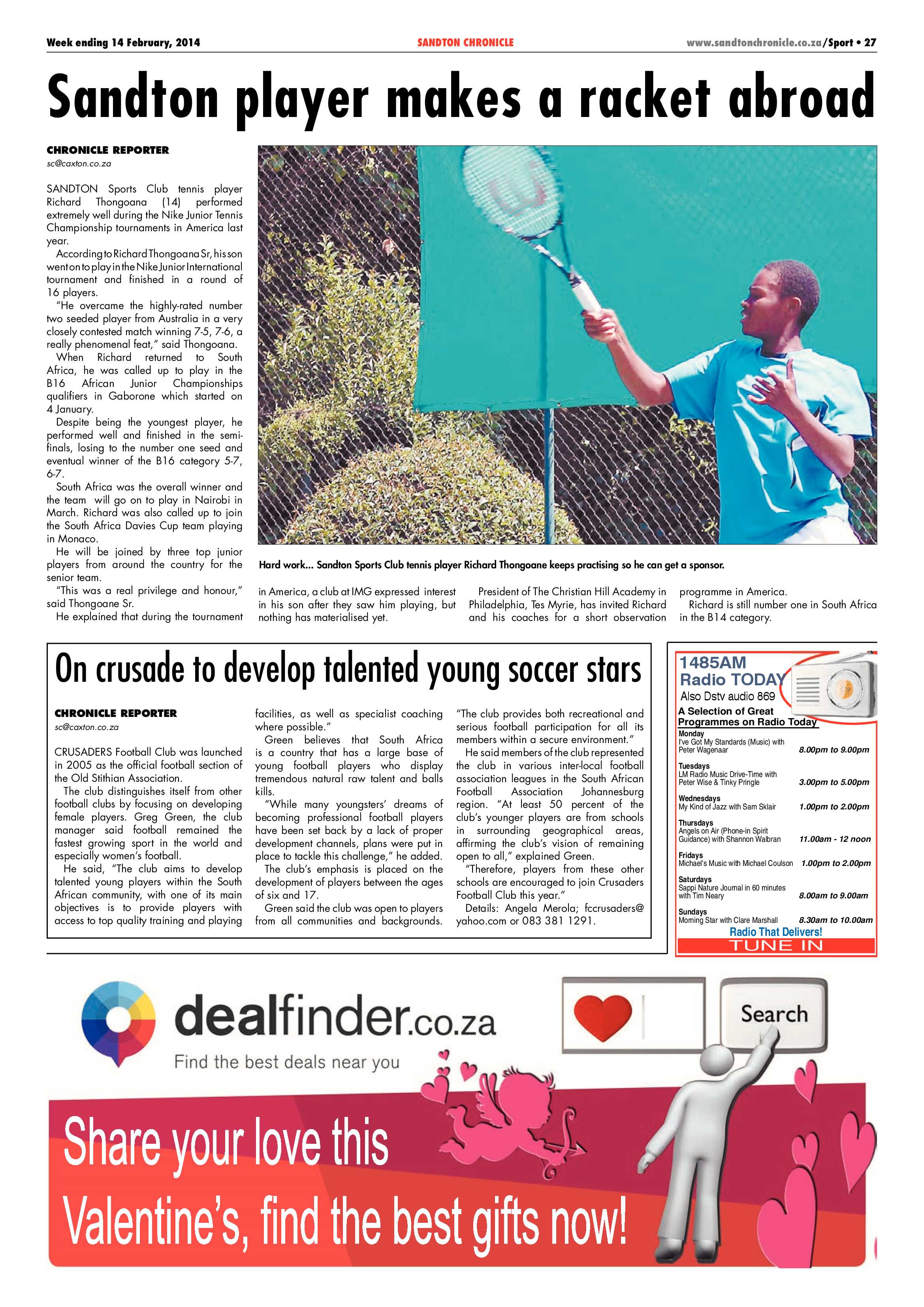 Sandton Chronicle 14 February 2014 page 27