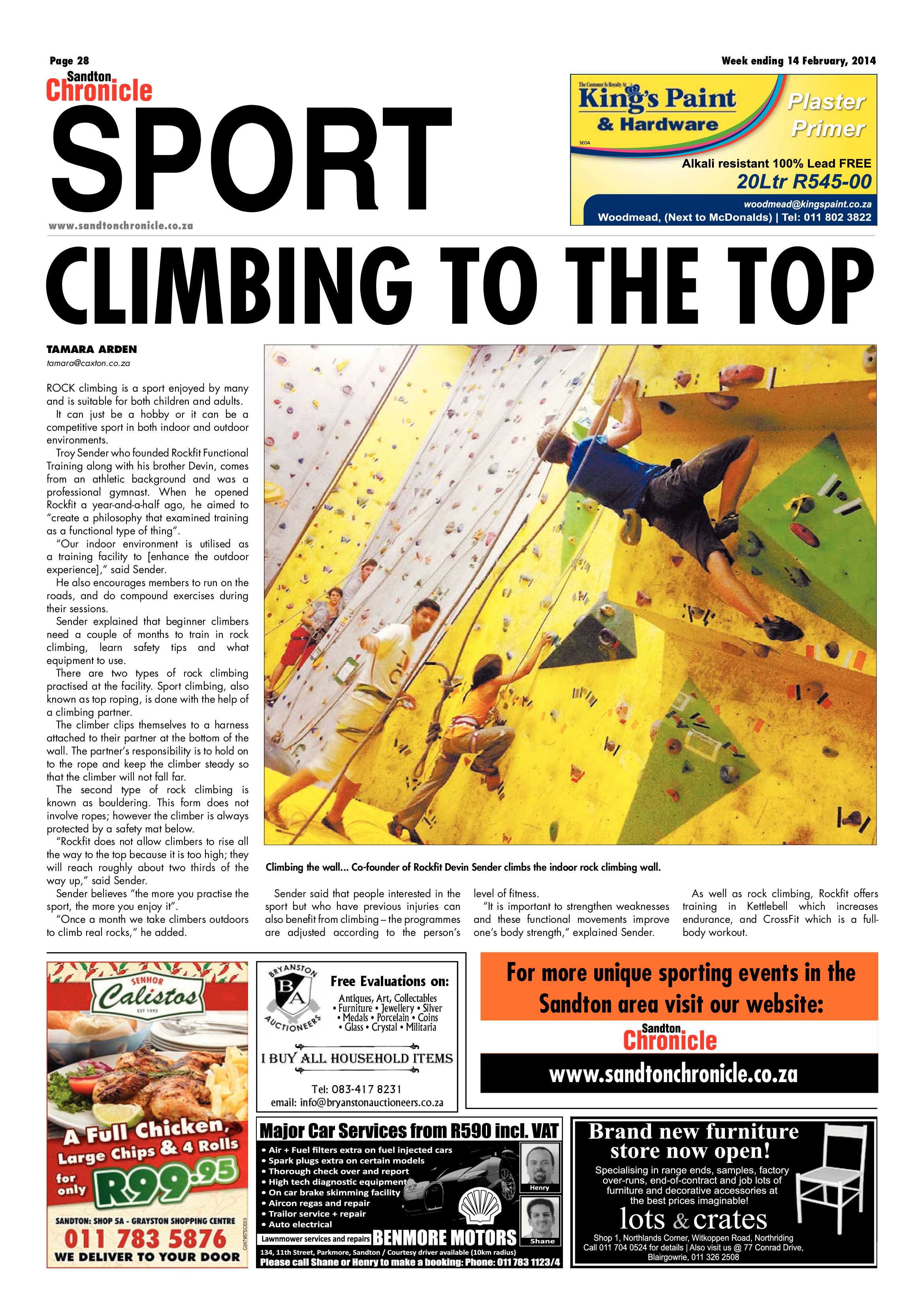 Sandton Chronicle 14 February 2014 page 28