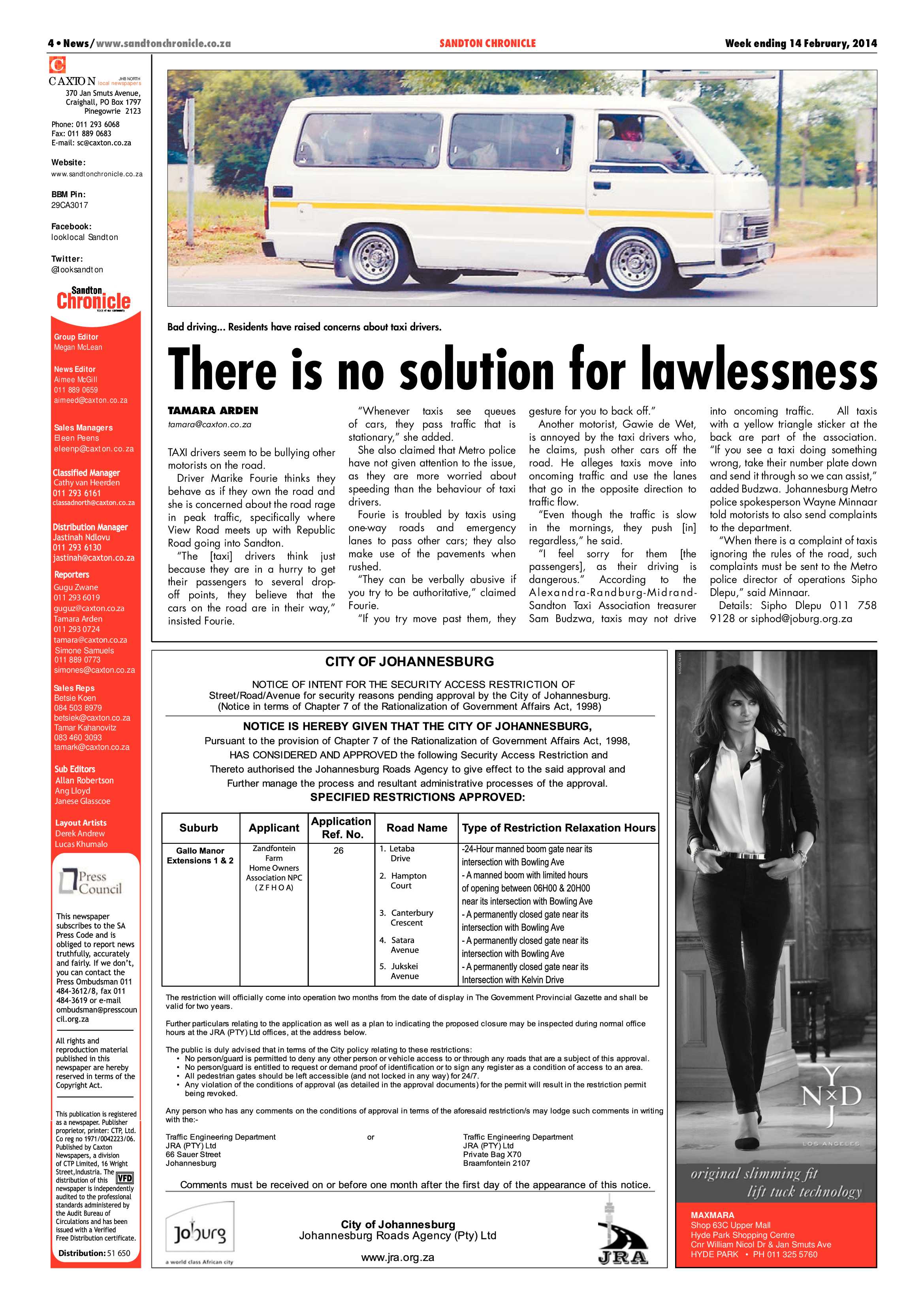 Sandton Chronicle 14 February 2014 page 4