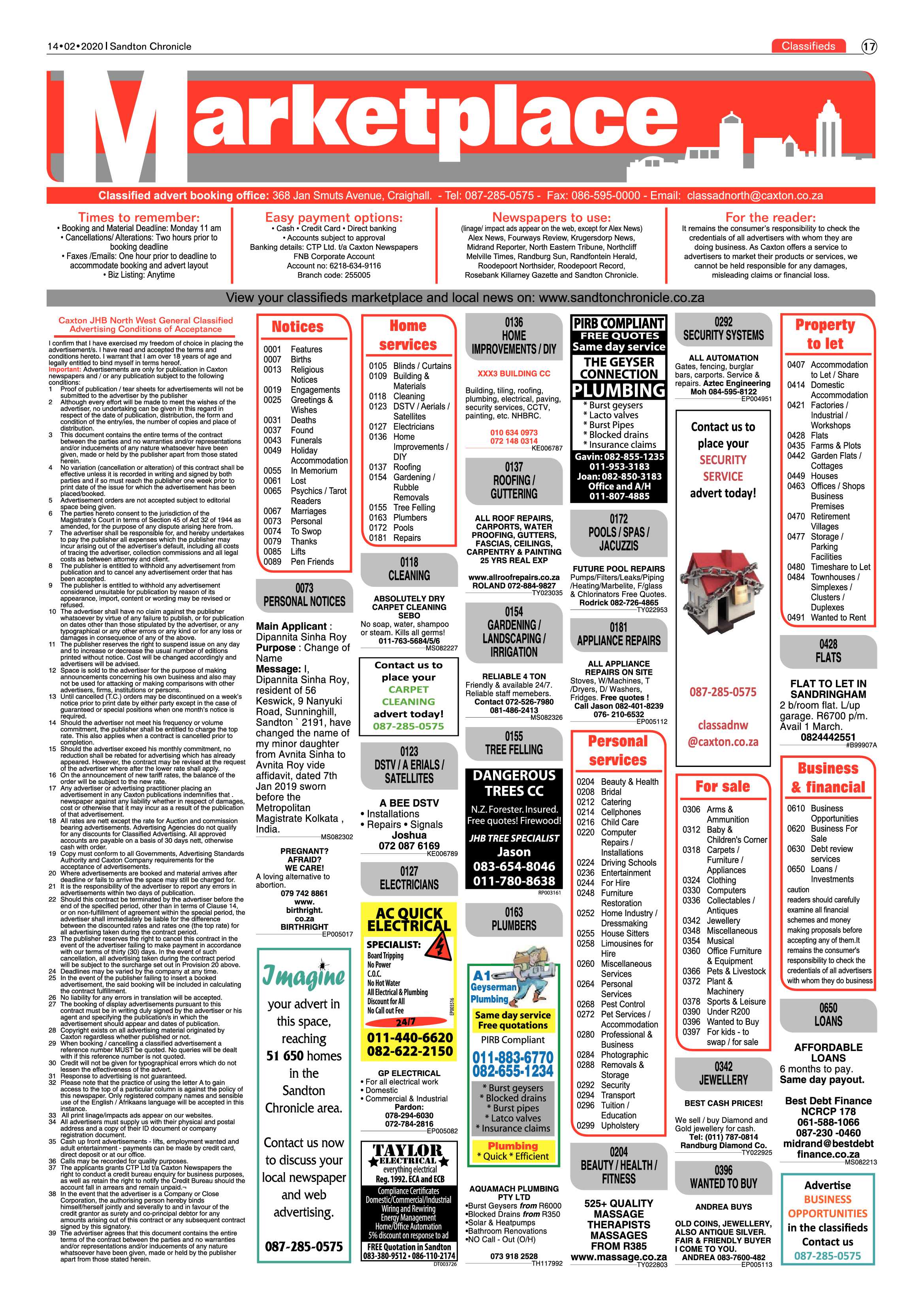 Sandton Chronicle 14 February 2020 page 17