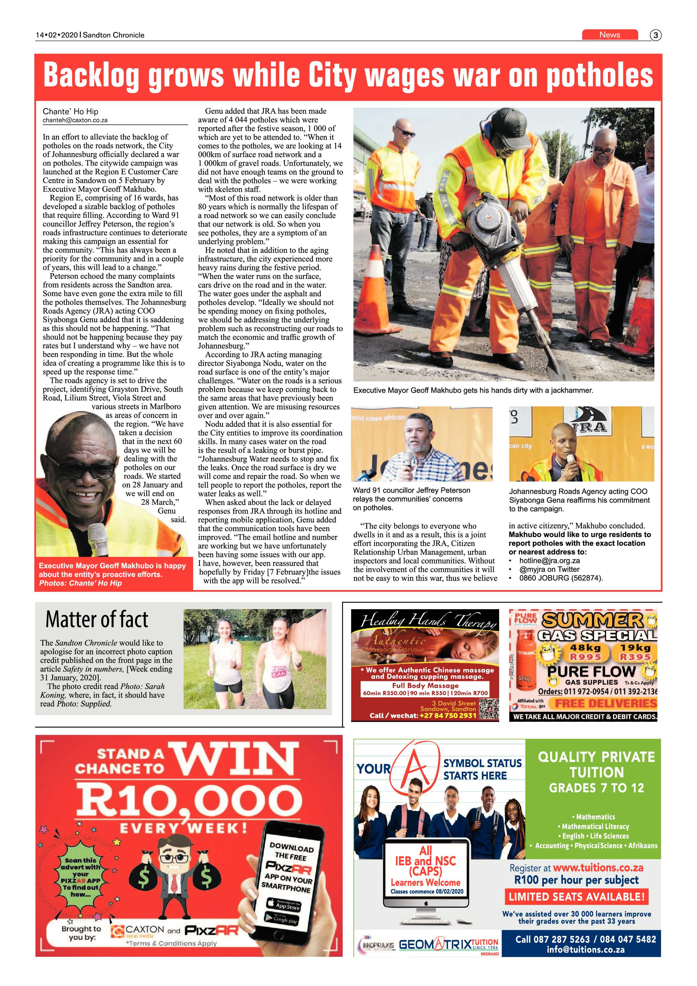 Sandton Chronicle 14 February 2020 page 3