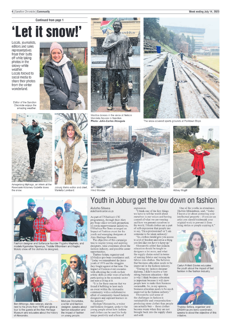 Sandton Chronicle 14 July 2023 page 4