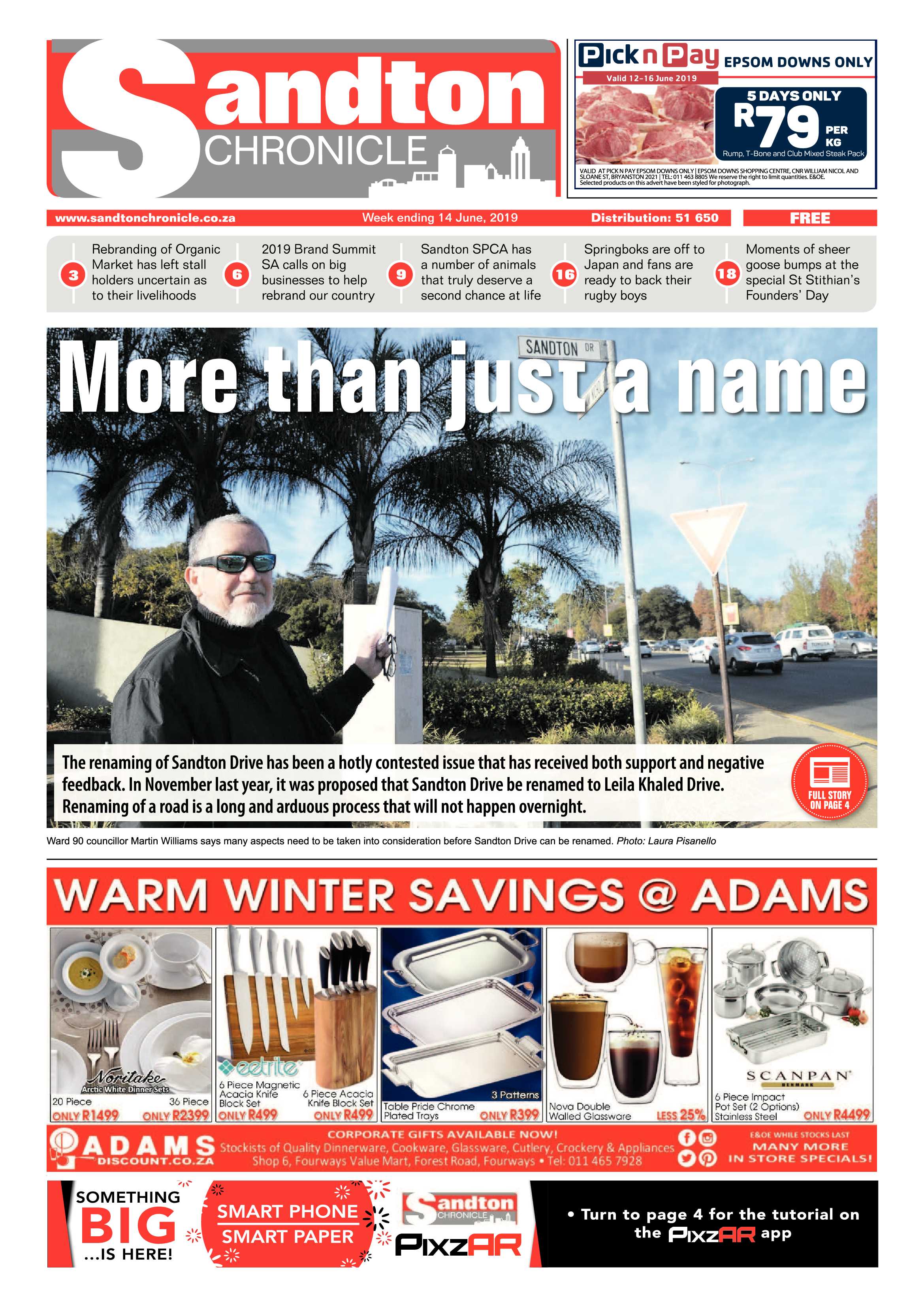Sandton Chronicle 14 June, 2019 page 1