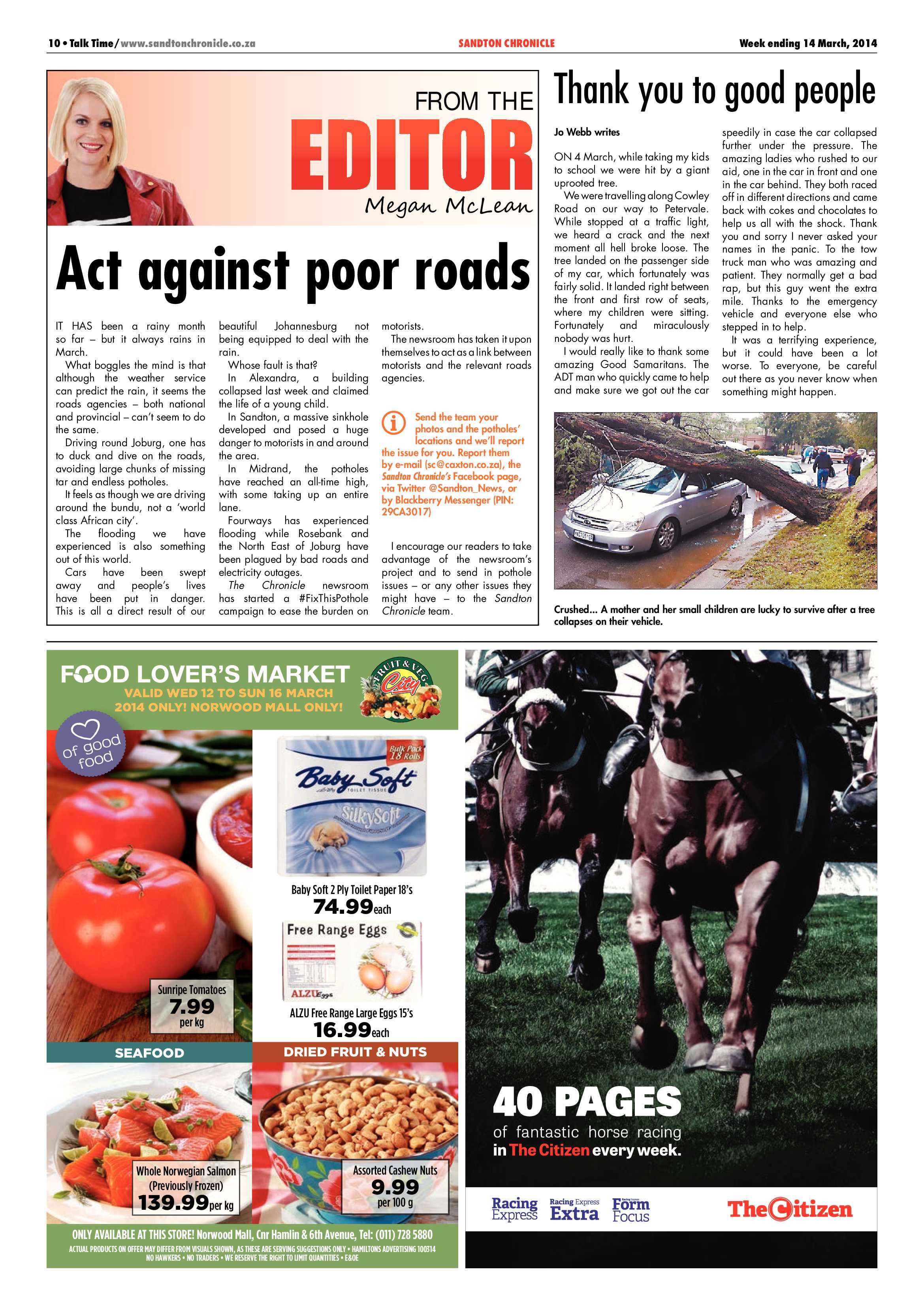 Sandton Chronicle 14 March 2014 page 10